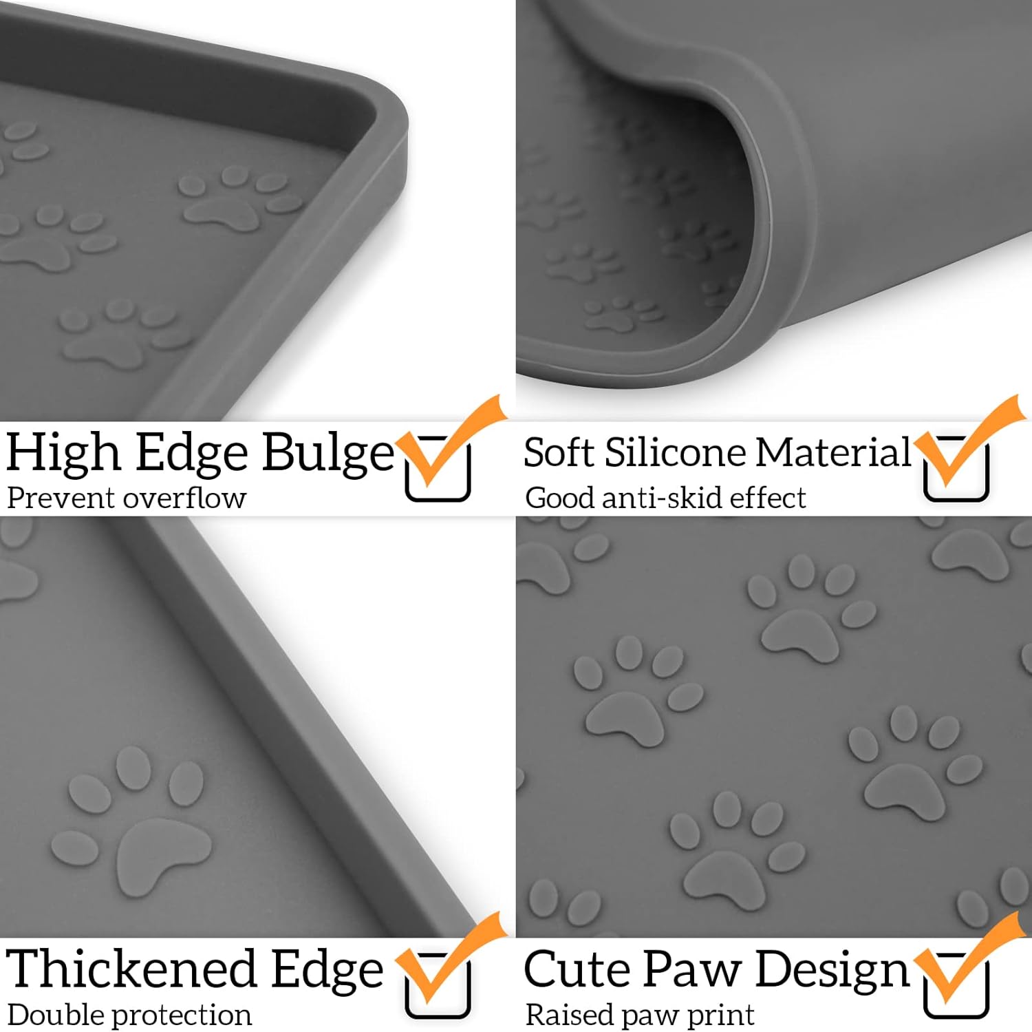Detalle 2 de Ptlom Pet Placemat 18" Silicone Mat for Pets