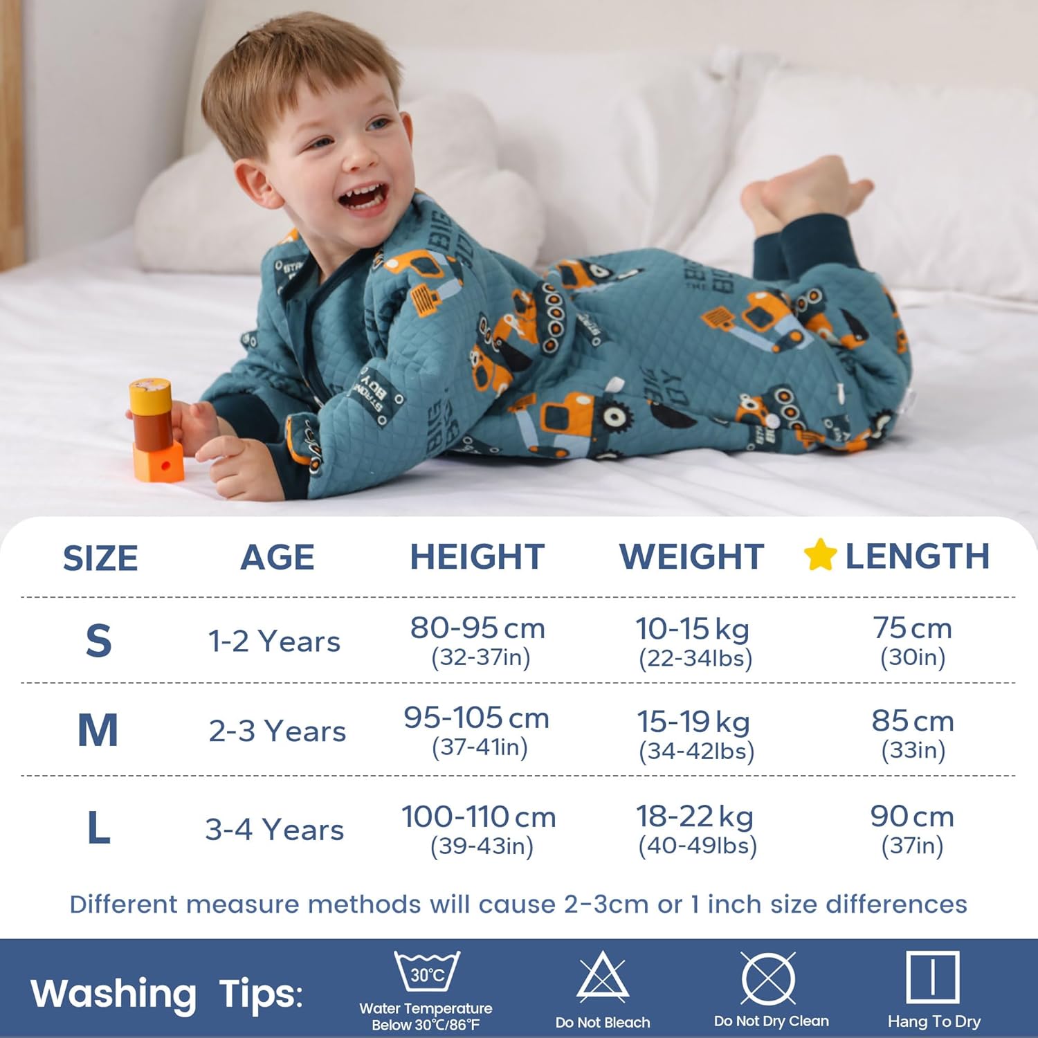 Thumbnail 5 de ZIGJOY Toddler Sleeping Bag with Feet, 1.5 TOG for 12-24 Months