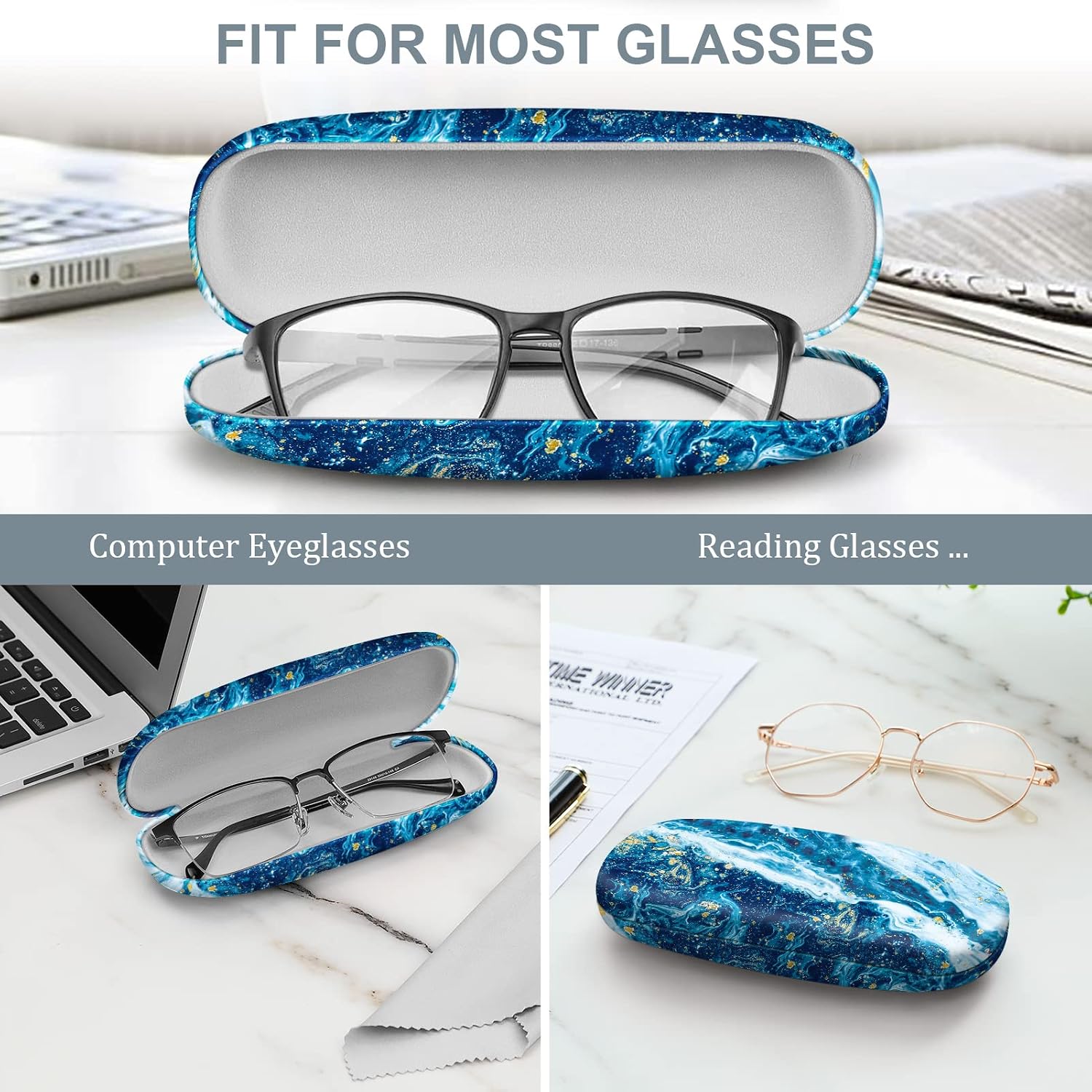 Thumbnail 3 de FINTIE hard shell glasses case with microfibre lining and cleaning cloth