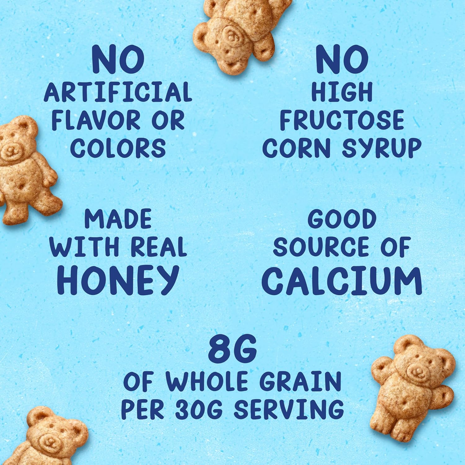 Detalle de TEDDY GRAHAMS Honey Graham Snacks, 40 Individual 1 oz Packs, 8g Whole Grain