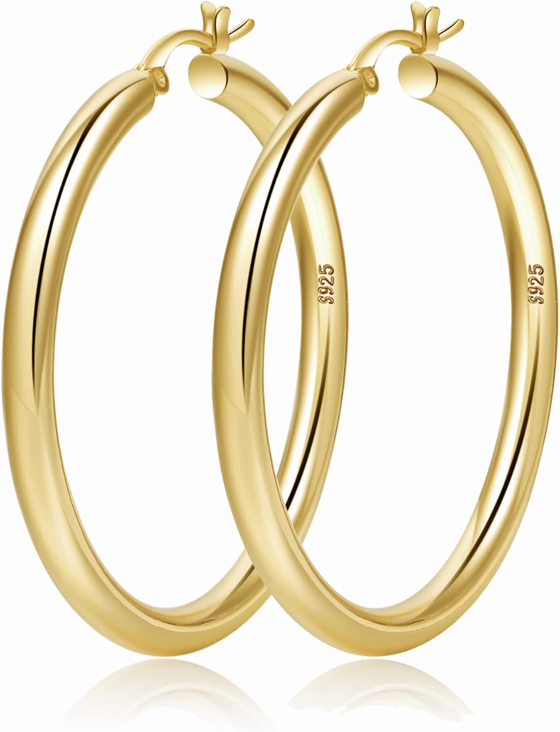 Detalle de OOOPEL Thick Gold Hoop 40mm 💍
