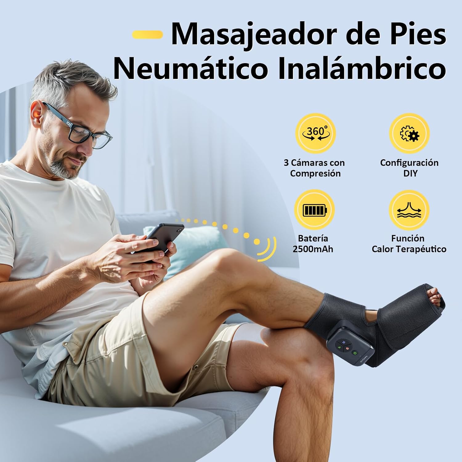 Detalle 2 de Comfytemp Masajeador de Pies 2500mAh