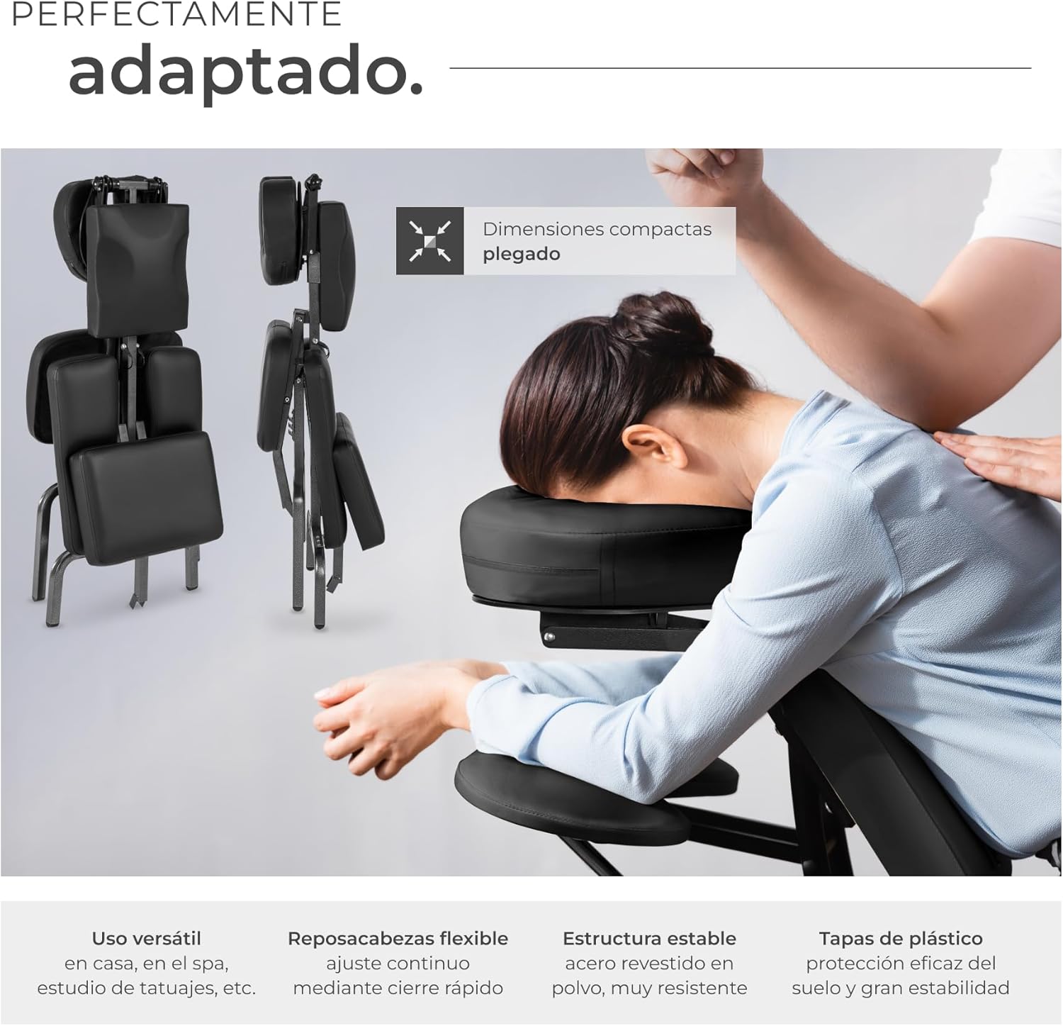 Detalle 2 de TecTake Silla de Masaje Fisioterapia y Rehabilitación 💆♀