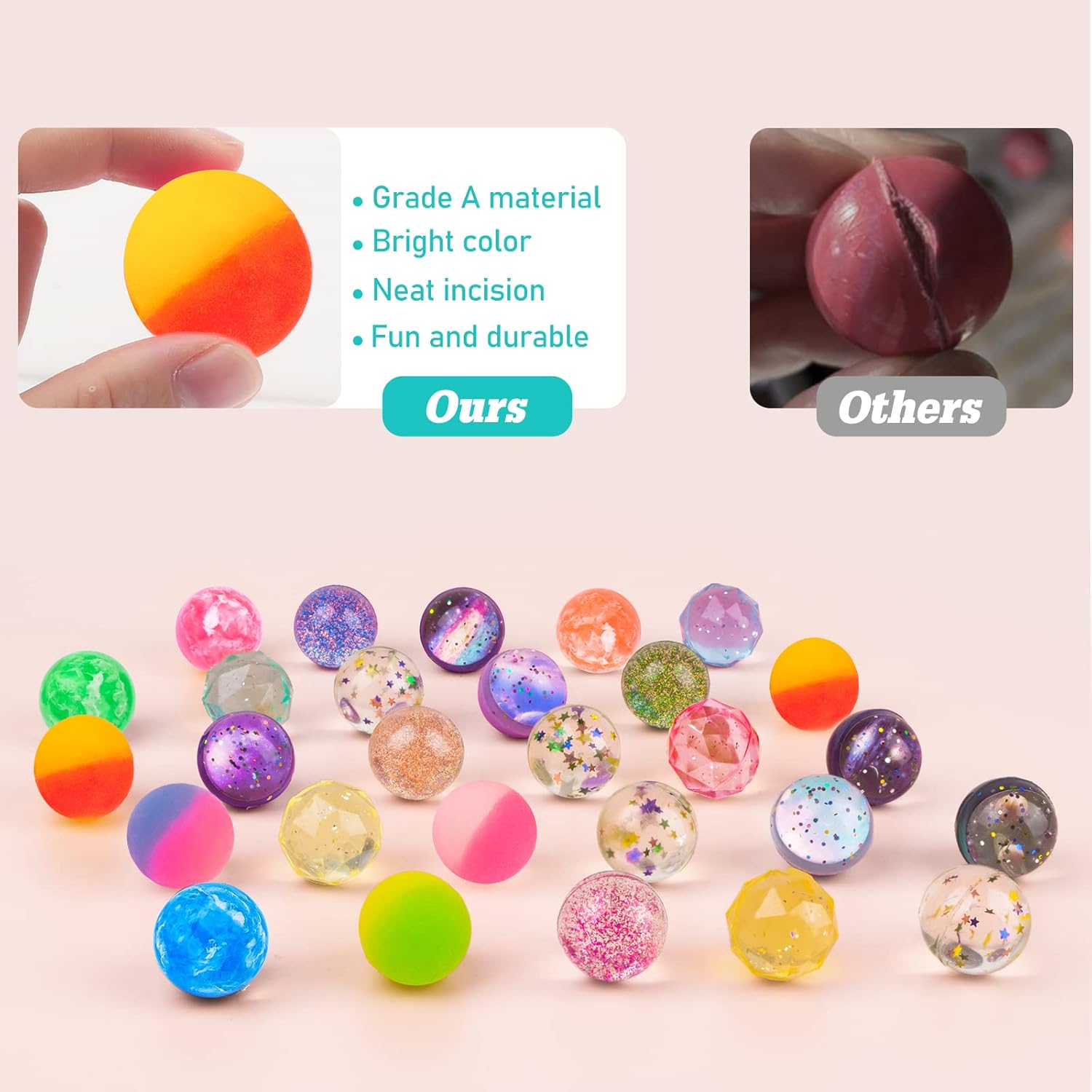 Detalle 2 de Ecoofor 32mm Bouncy Balls 24-Pack 🎲