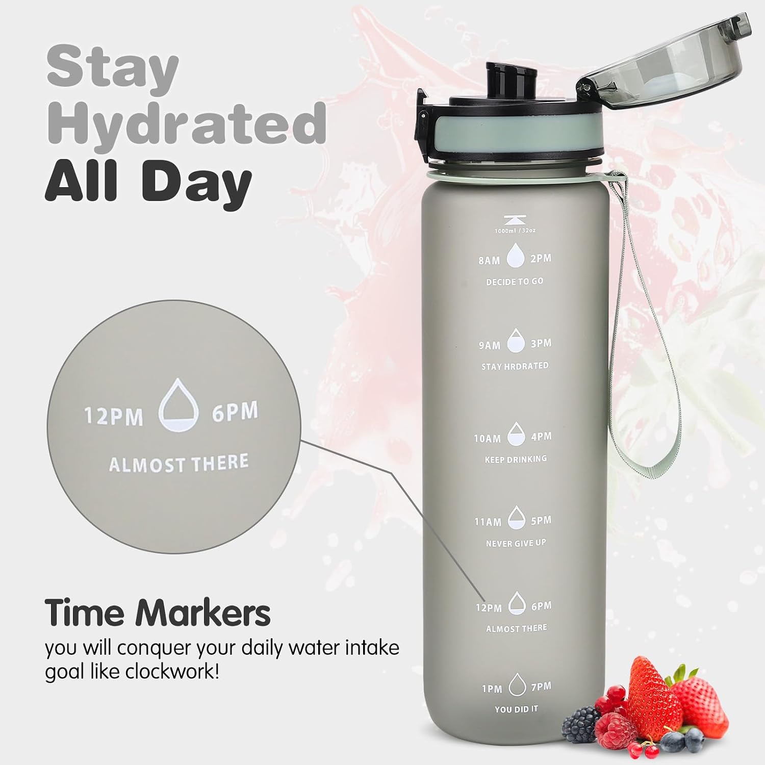 Detalle 2 de Gobravio Water Bottle 1L BPA Free