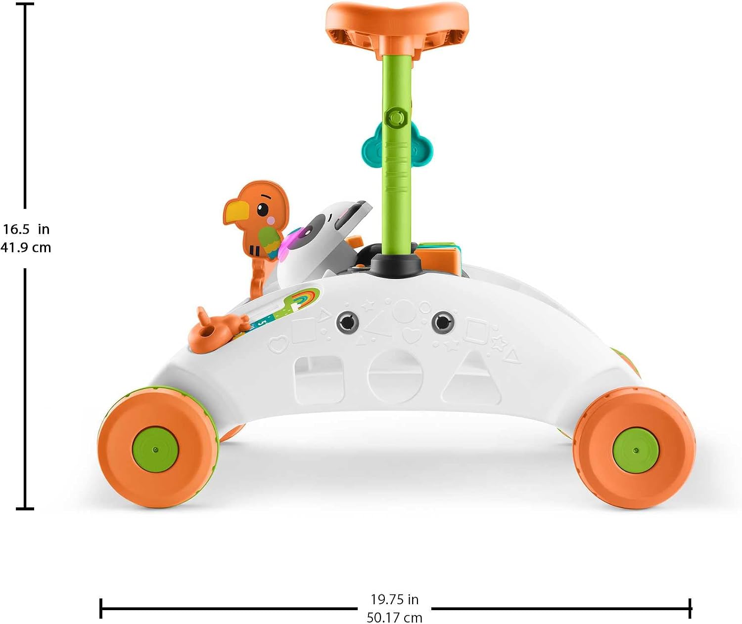 Detalle de Fisher-Price HJY73 dwustronny chodzik Panda, 3 poziomy zabawy i interaktywne centrum
