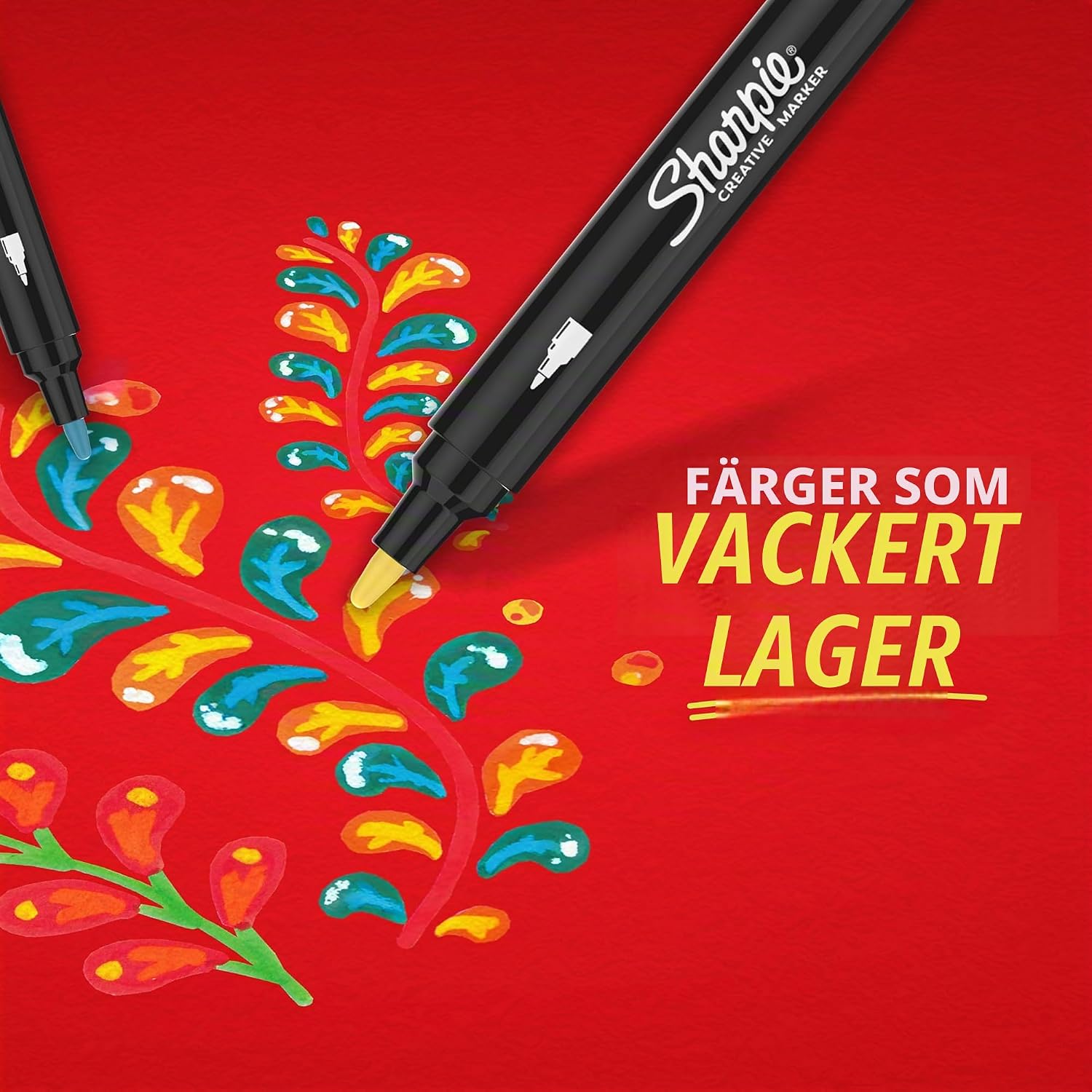 Thumbnail 6 de Sharpie Creative Marker akrylmarkerare, vattenbaserat bläck och 36 varma toner