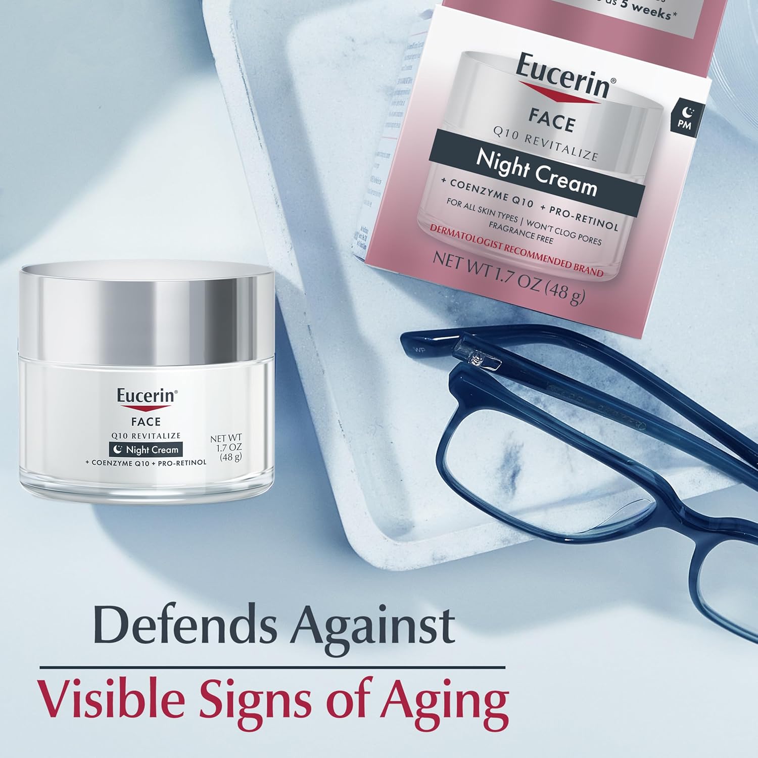 Detalle 2 de Eucerin Q10 Anti-Wrinkle Night Cream + Pro-Retinol (Sensitive Skin) Jar, 1.7 oz