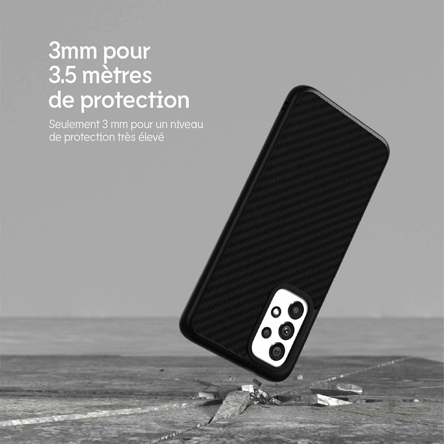Thumbnail 1 de RhinoShield SolidSuit pour Samsung Galaxy A53 : coque fine mate anti-chocs en fibre de carbone