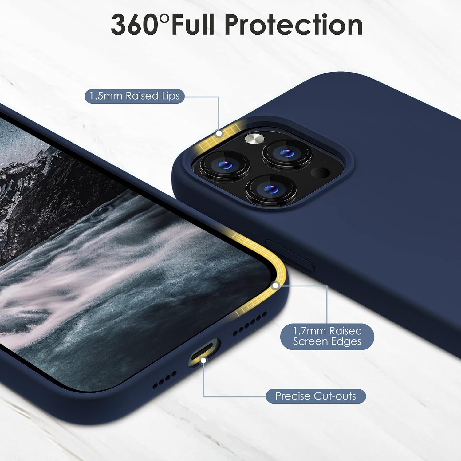 Thumbnail 4 de OIIAEE Silicone Case for iPhone 13 Pro Max 6.7 inch