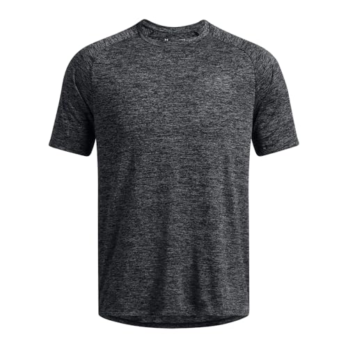 Detalle de Under Armour Men's Tech 2.0 Short Sleeve Tee – Black/Black, XL