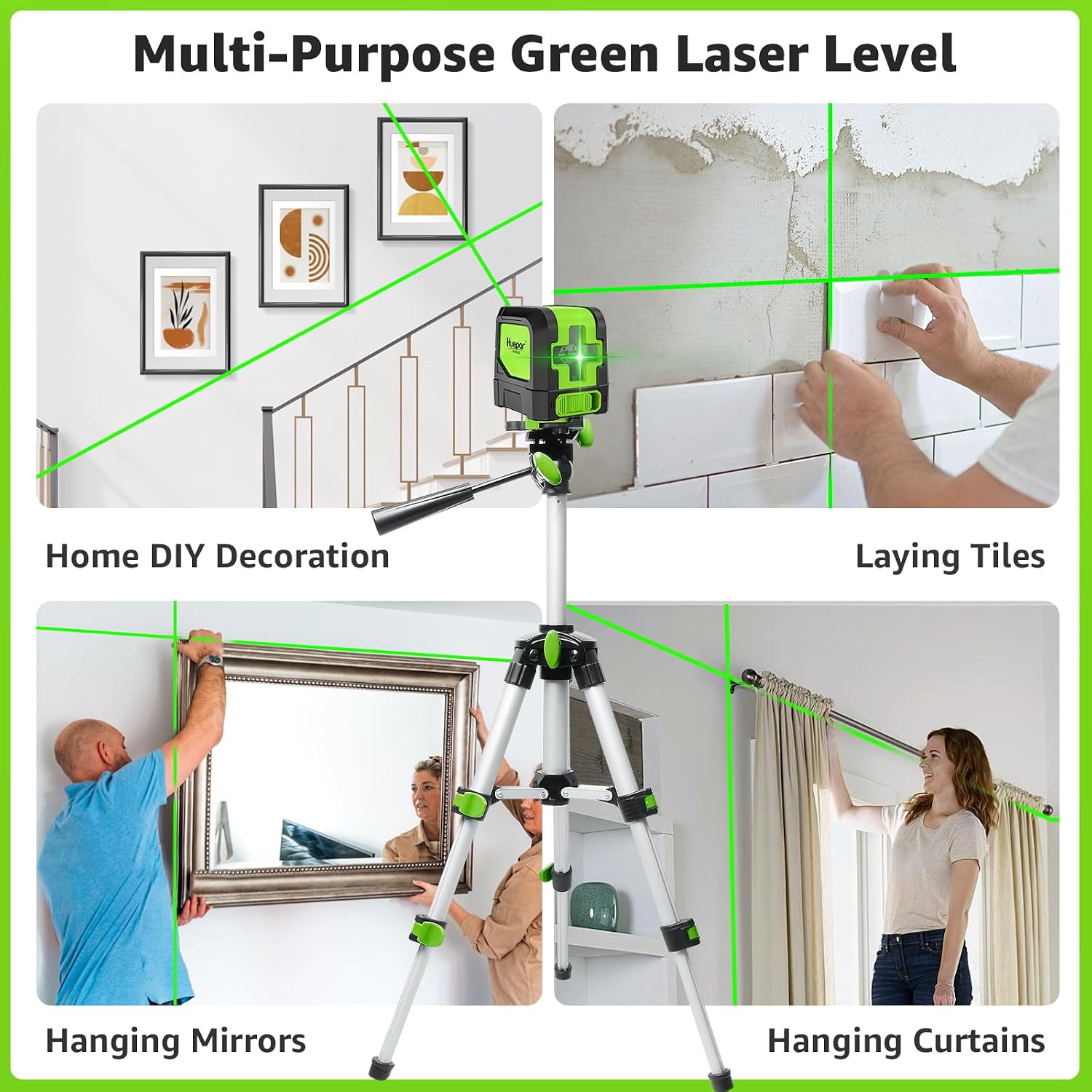 Thumbnail 6 de Huepar 9011G Green Cross Line Laser Level, Self-Leveling with Magnetic Base