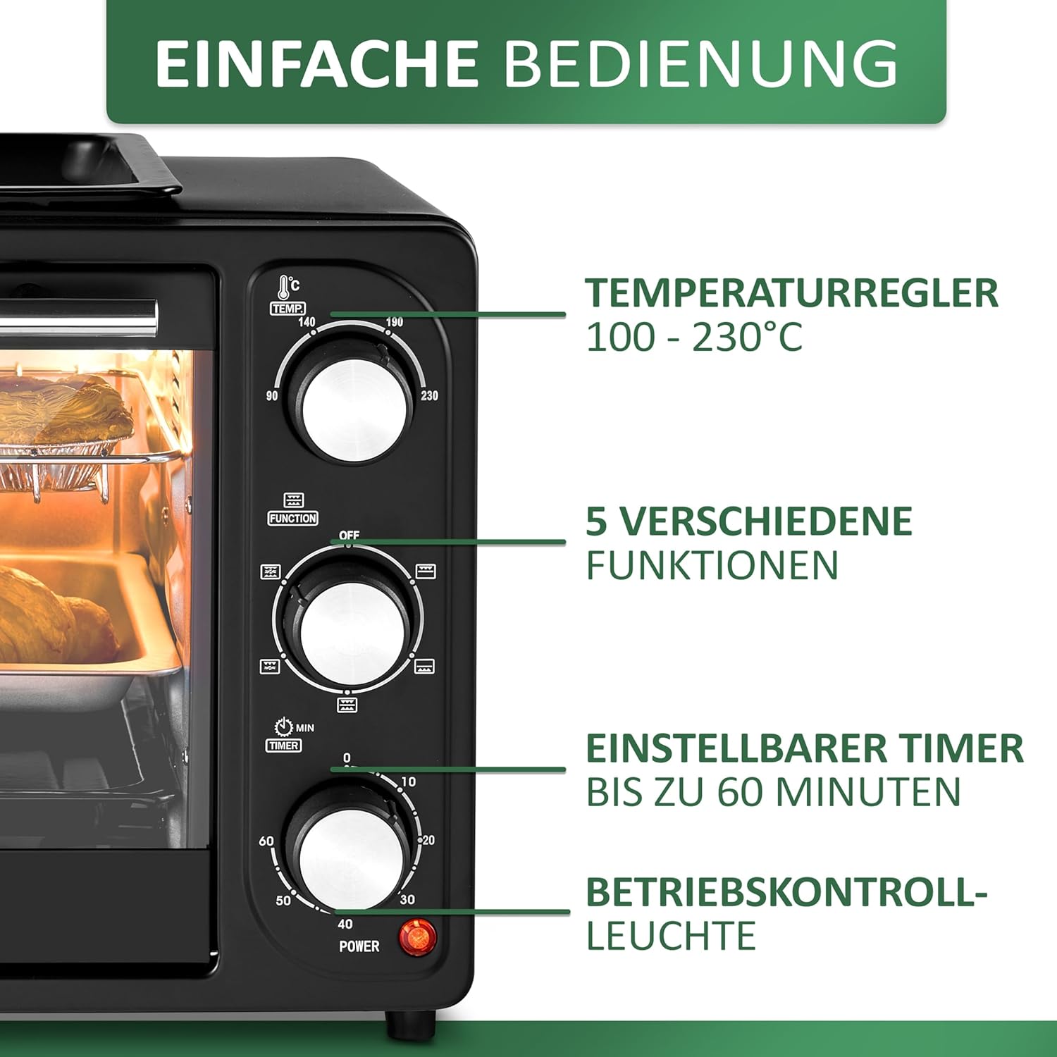 Thumbnail 6 de Steinborg 3in1 Mini Backofen 20 Liter, 1300 W