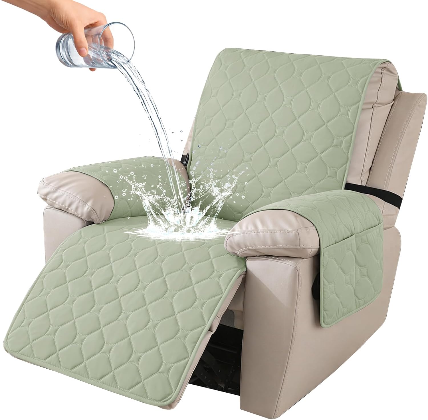 Detalle de Ystyle Housse Fauteuil Relax 100% Étanche Vert menthe