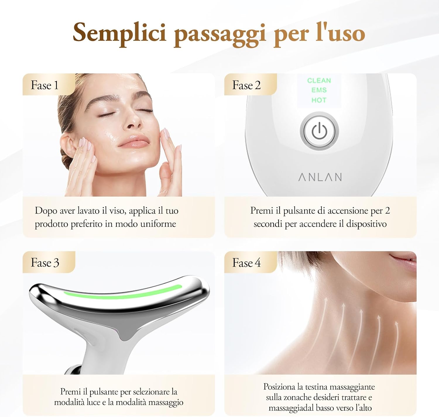Thumbnail 6 de ANLAN Dispositivo Antirughe con impacco a 45 ℃ per viso e collo