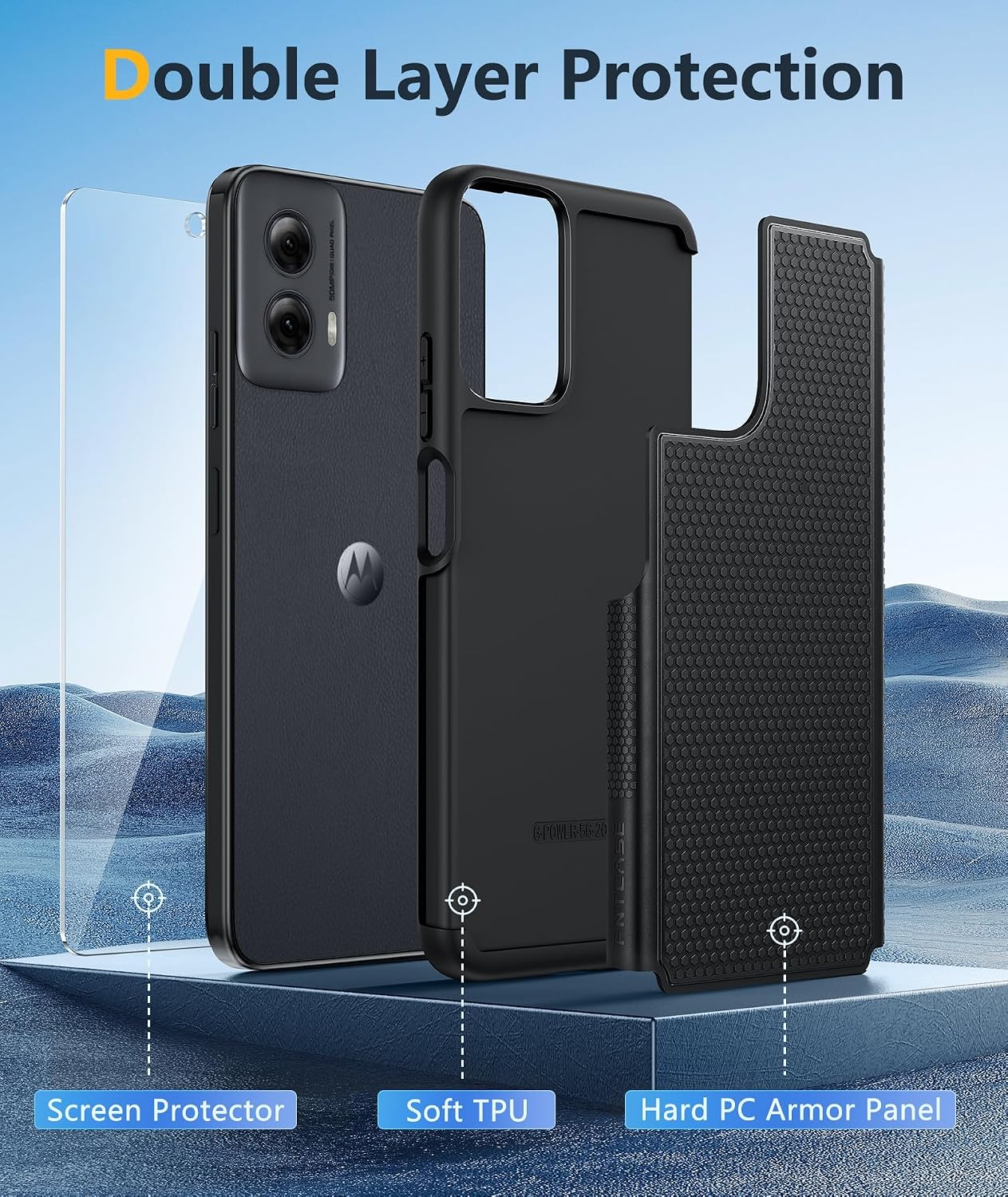 Detalle de FNTCASE Moto G Power 2024 Rugged Case 6.7 inch