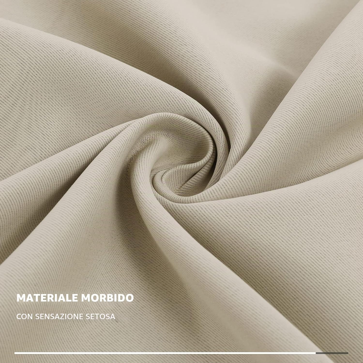 Detalle de Deconovo Tenda Oscurante Termica 203x214 cm Beige Chiaro – 1 Pannello