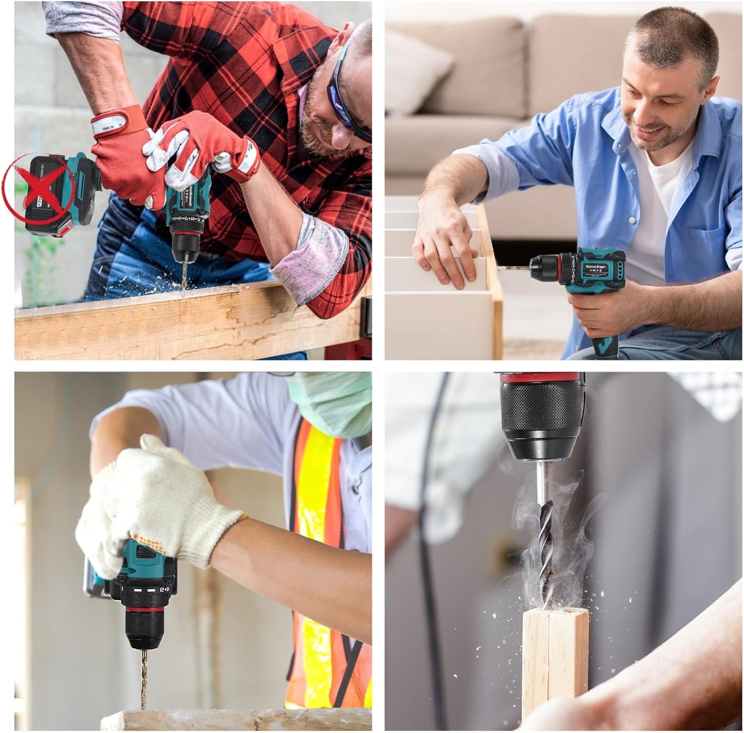 Thumbnail 5 de 40 N.m Cordless Brushless Drill Driver – Makita 18V Compatible, 10mm Keyless Chuck (Tool Only)