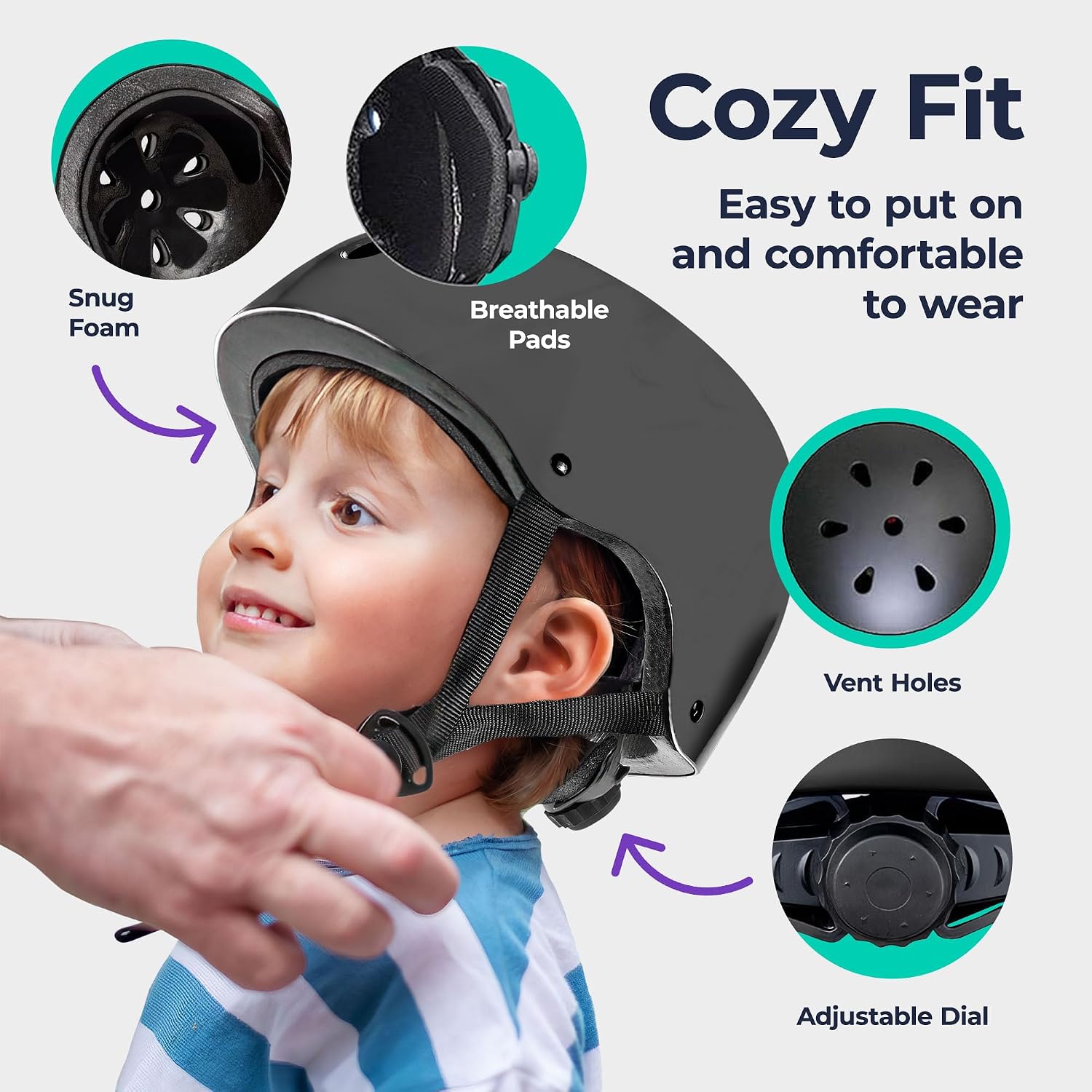 Thumbnail 4 de Niftii Kids Helmet with Pads: Adjustable Multi-Sport Safety Gear for 3–15 Years