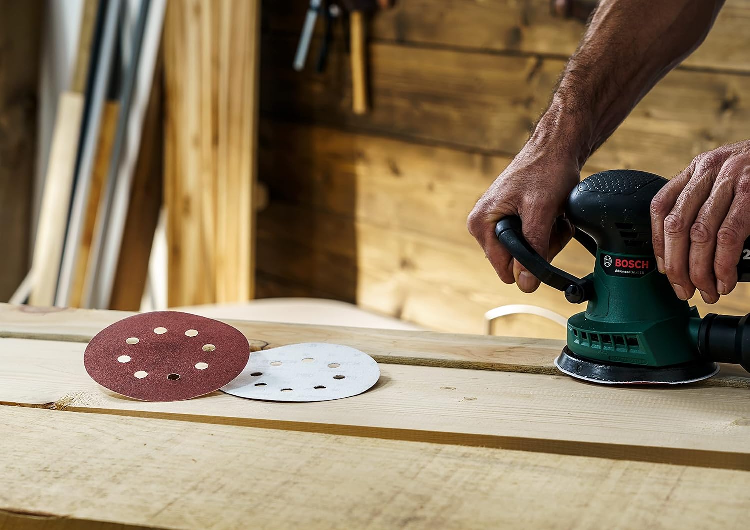 Thumbnail 3 de Bosch 125mm Random Orbit Sanding Sheets (80–240 grit) with Velcro