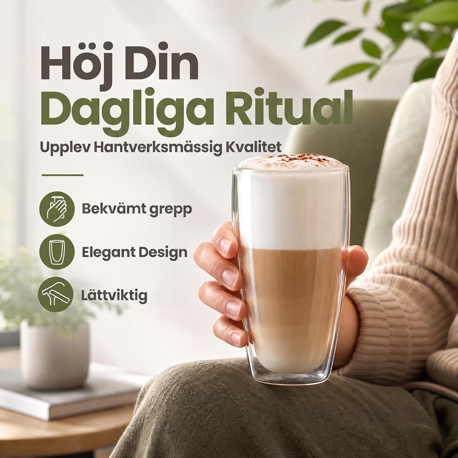 Detalle de Dimono dubbelväggigt borosilikatglas 450 ml – longdrinkglas