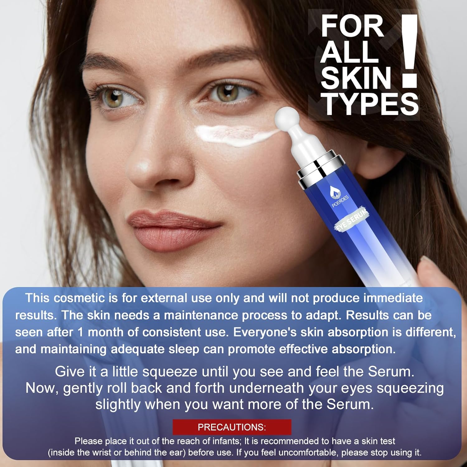 Thumbnail 6 de Eye Serum with 8% Caffeine, 8% Retinol, Hyaluronic Acid & 360° Roller Massage Ball (0.5 fl. oz)
