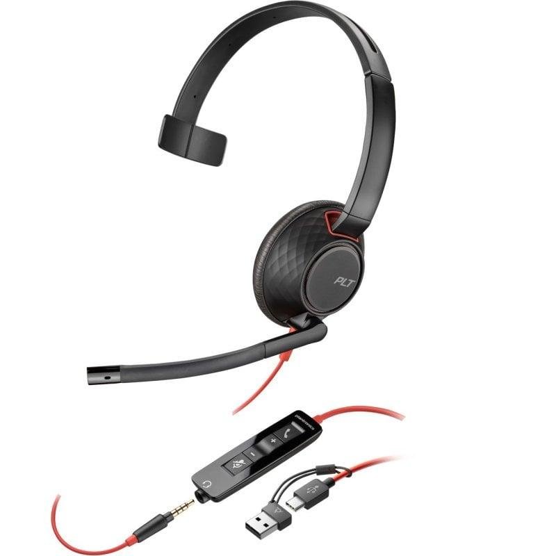 Thumbnail 2 de Auriculares Poly Blackwire 5210 con USB-C y 3,5 mm para oficina – negro