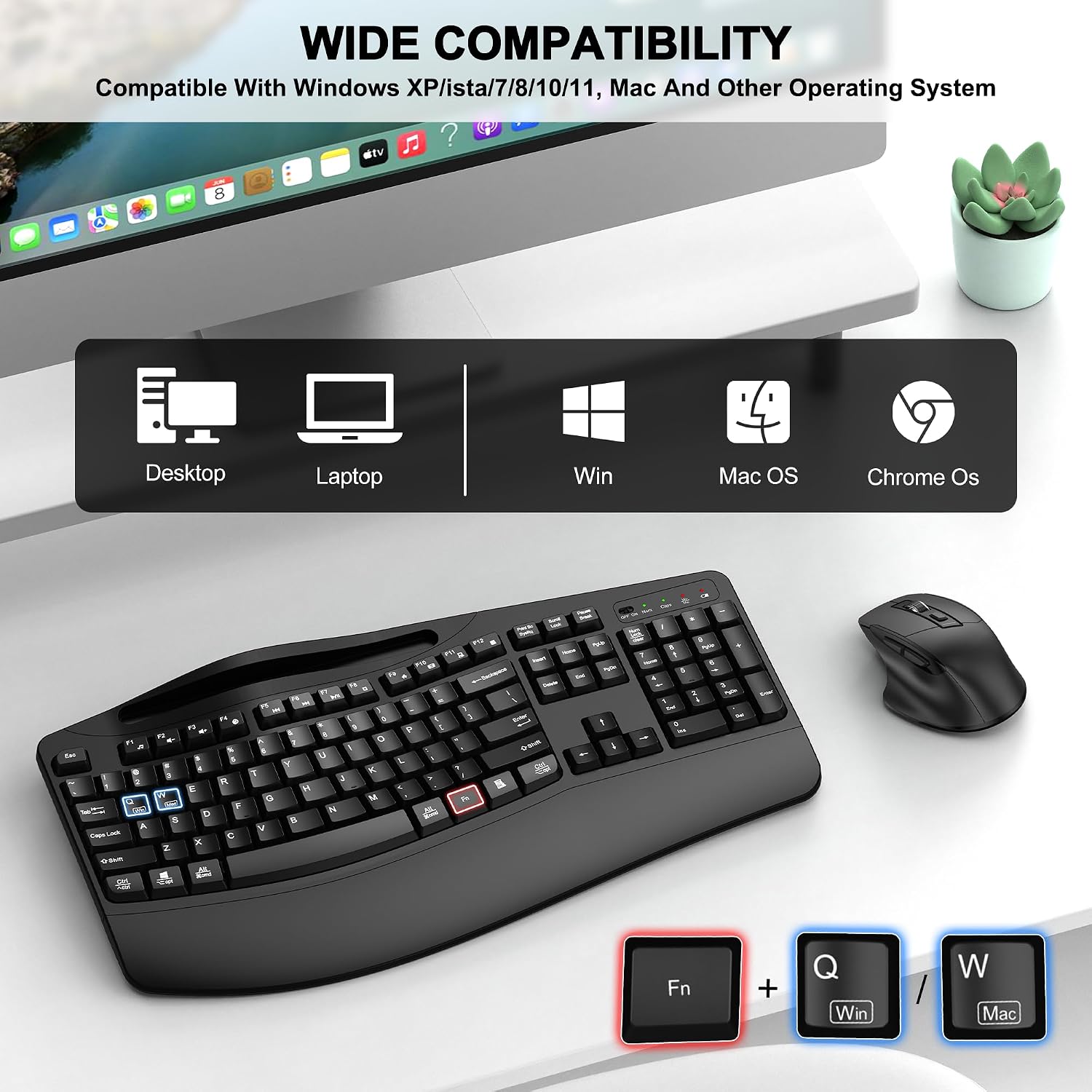 Thumbnail 6 de Wireless Keyboard and Mouse Combo, Full Size