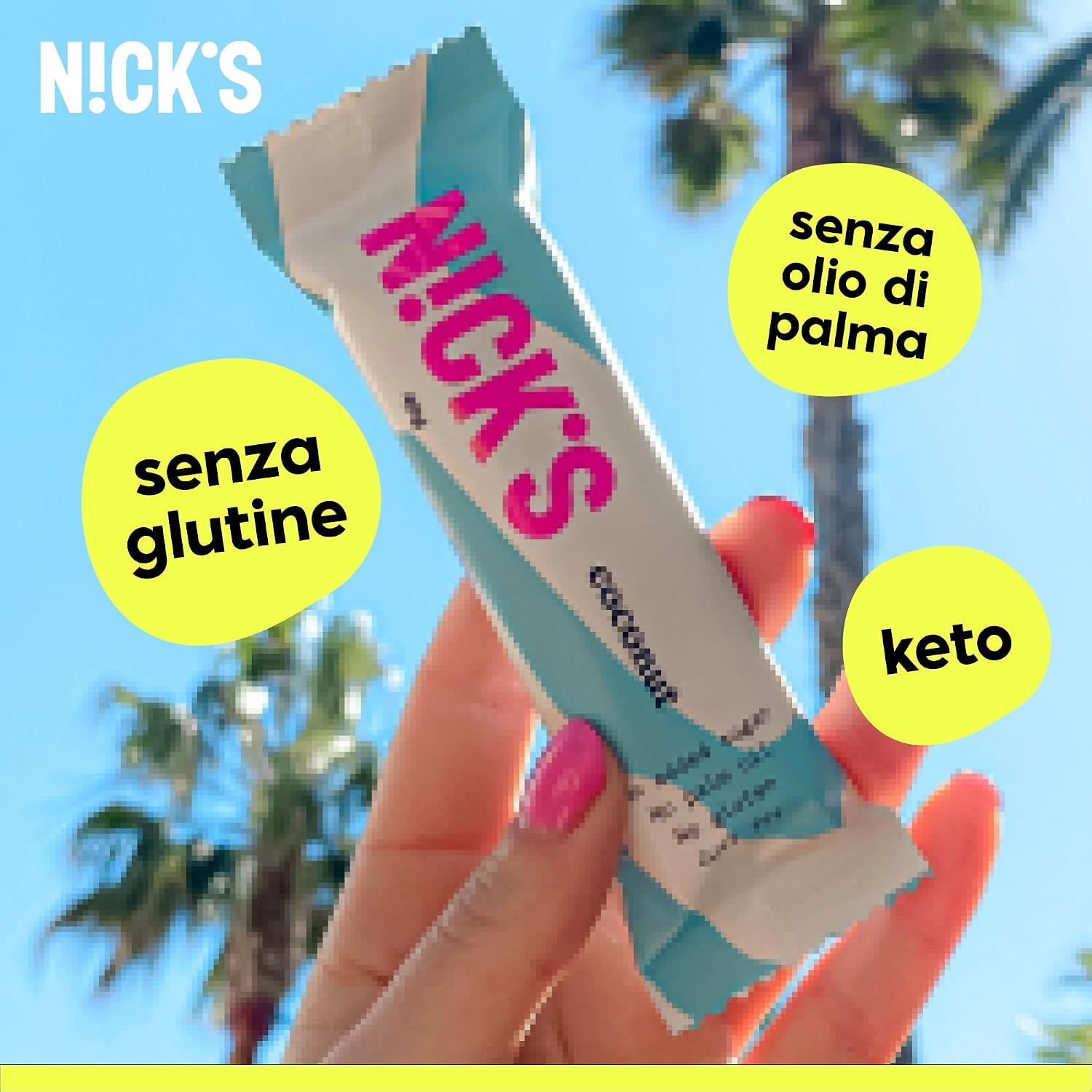 Detalle 2 de NICKS Keto bar Coconut Barretta keto cocco