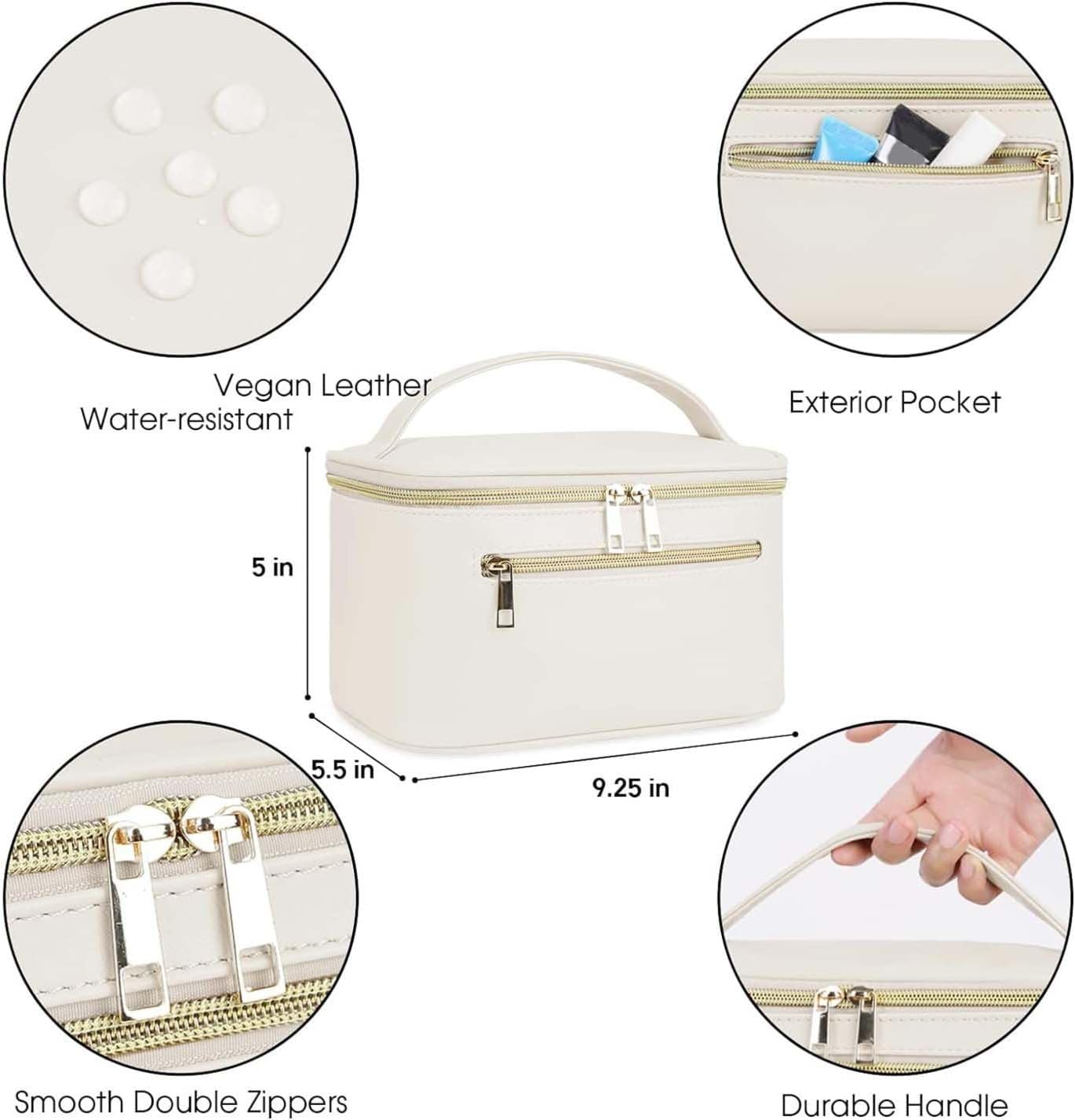 Detalle 1 de Wandering Nature Makeup Bag, Vegan Leather