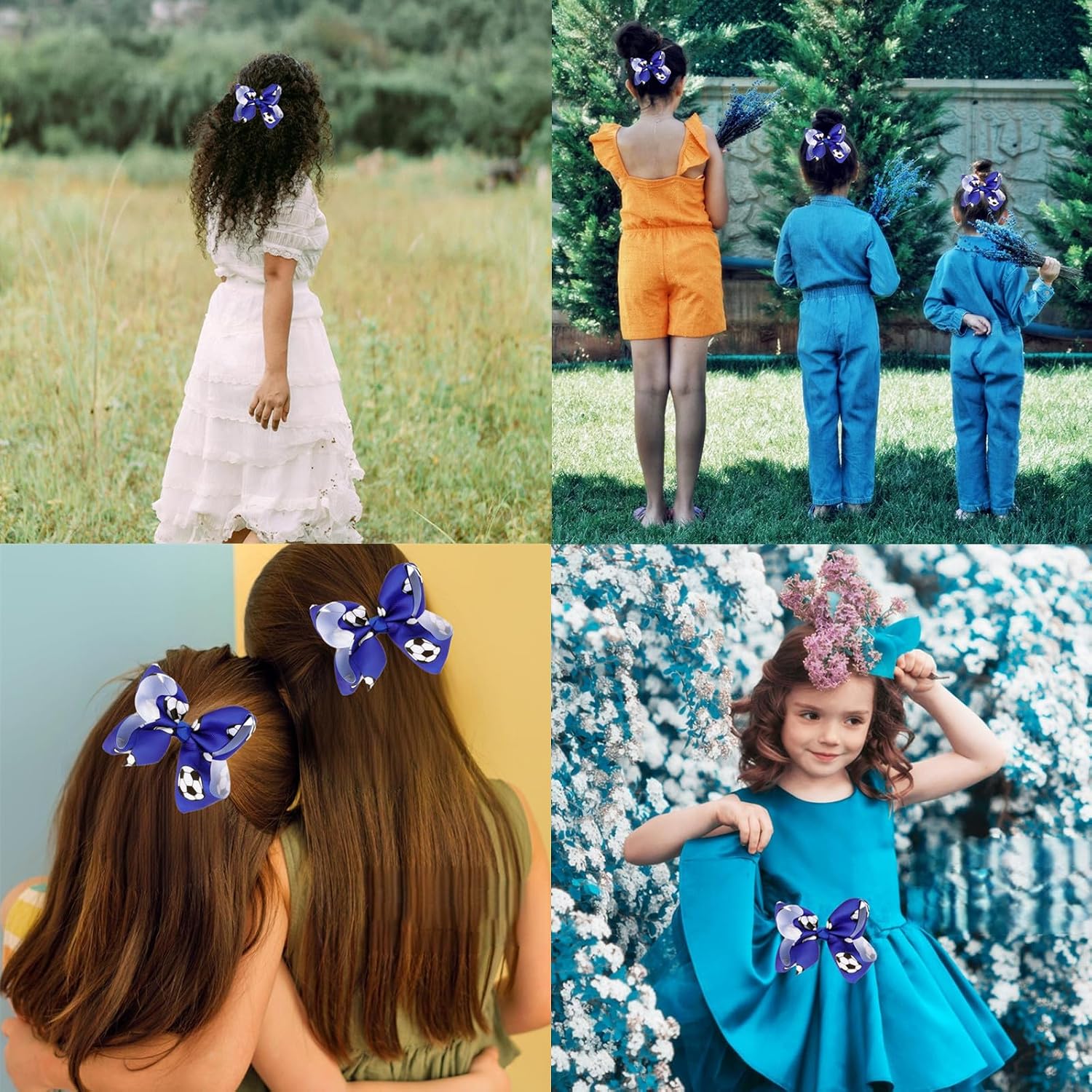 Thumbnail 6 de JOYRUBY Soccer Hair Bow Clips, 2-Piece Set
