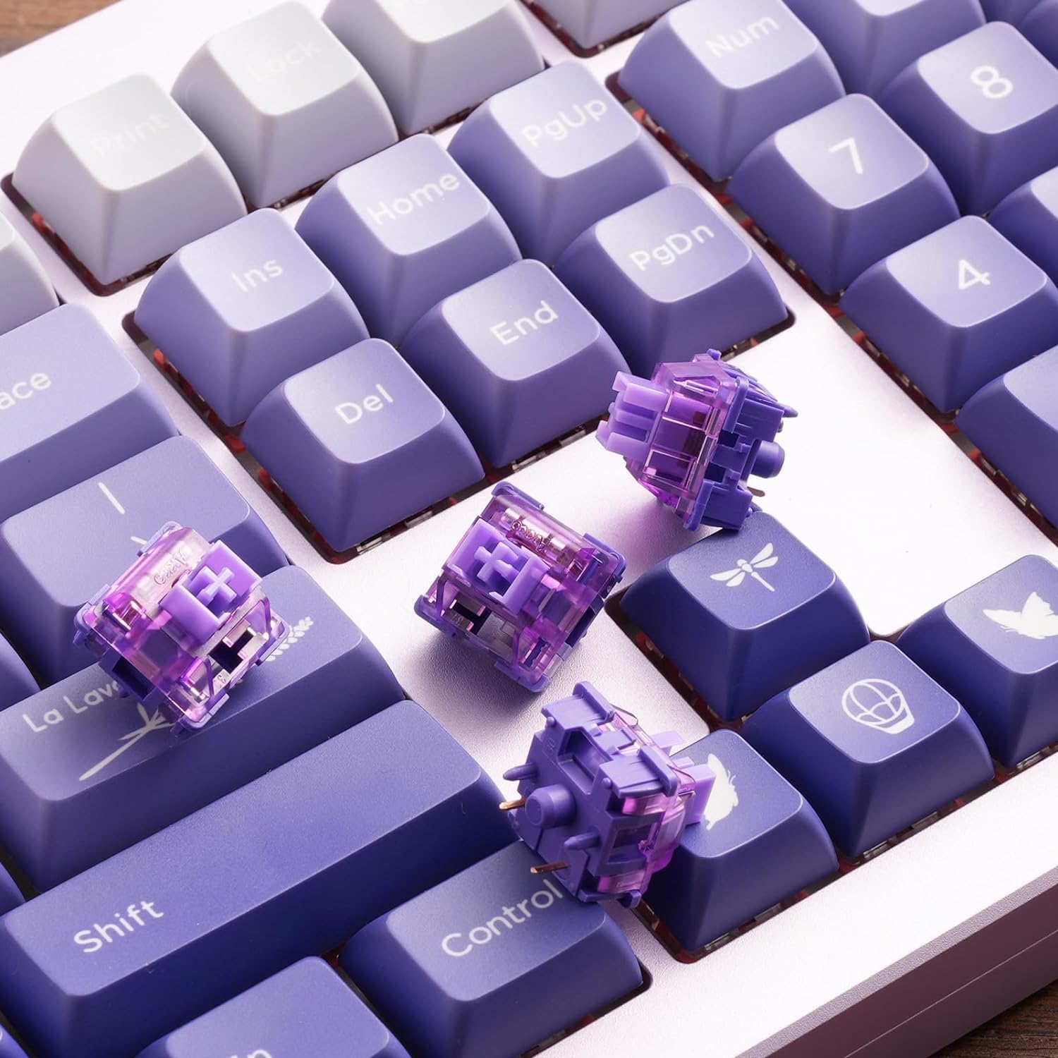 Detalle 2 de Akko V3 Pro Lavender Purple 45pcs tactile switches