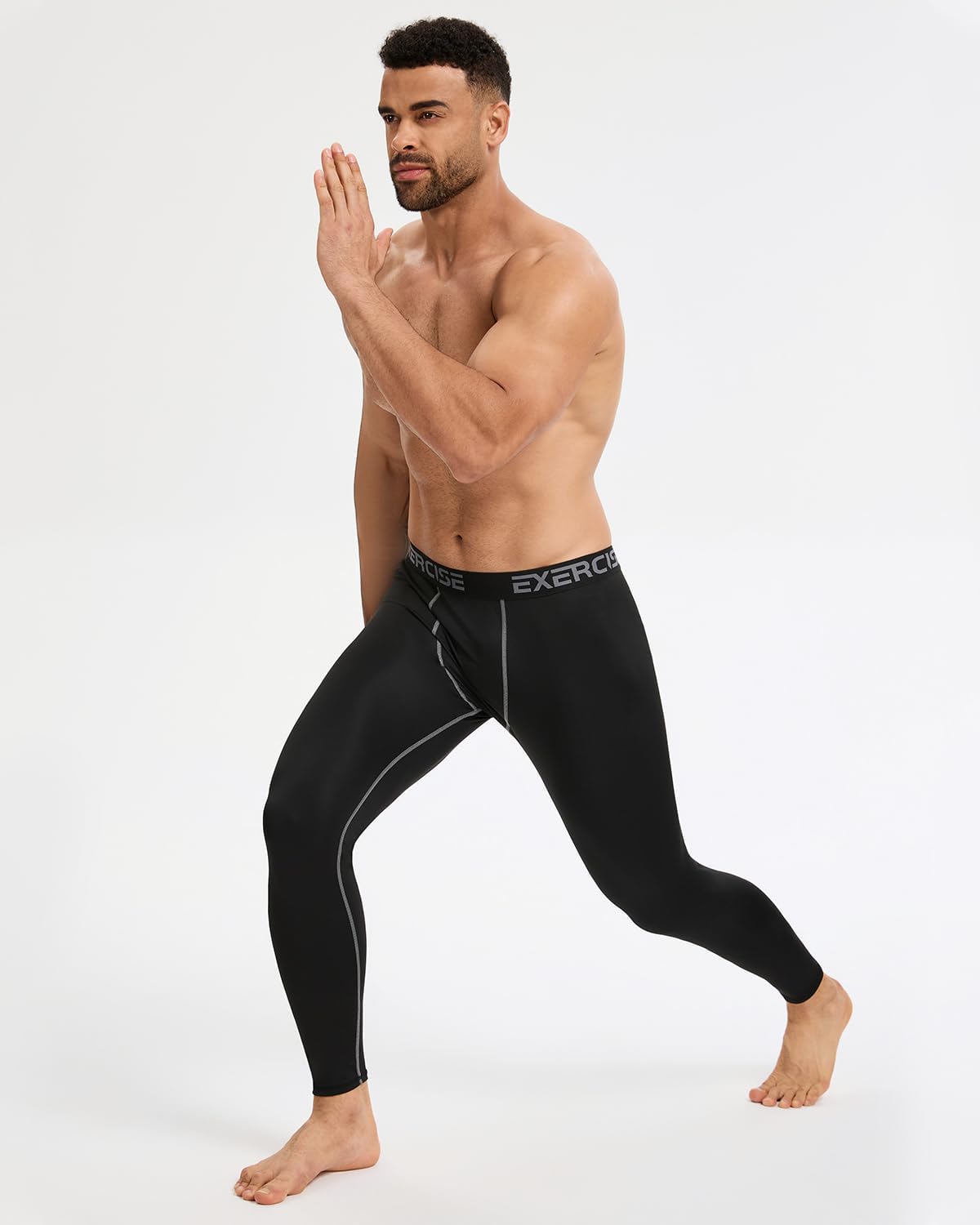 Detalle 2 de Celfaeree 4-Pack Men's Compression Leggings, Thermal Athletic Base Layers