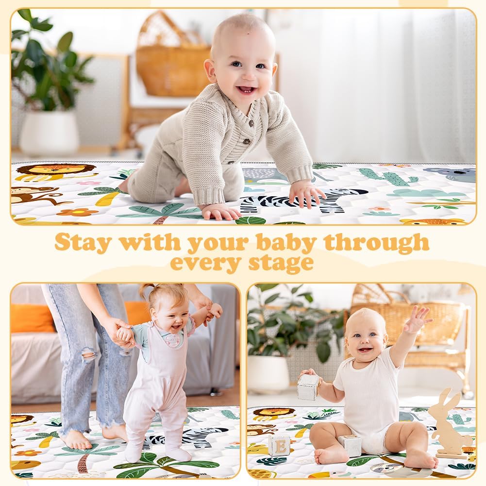 Thumbnail 6 de Aolso Baby Play Mat for Floor 127x127 cm – Foldable, Non-Slip, Waterproof Cushioned Mat