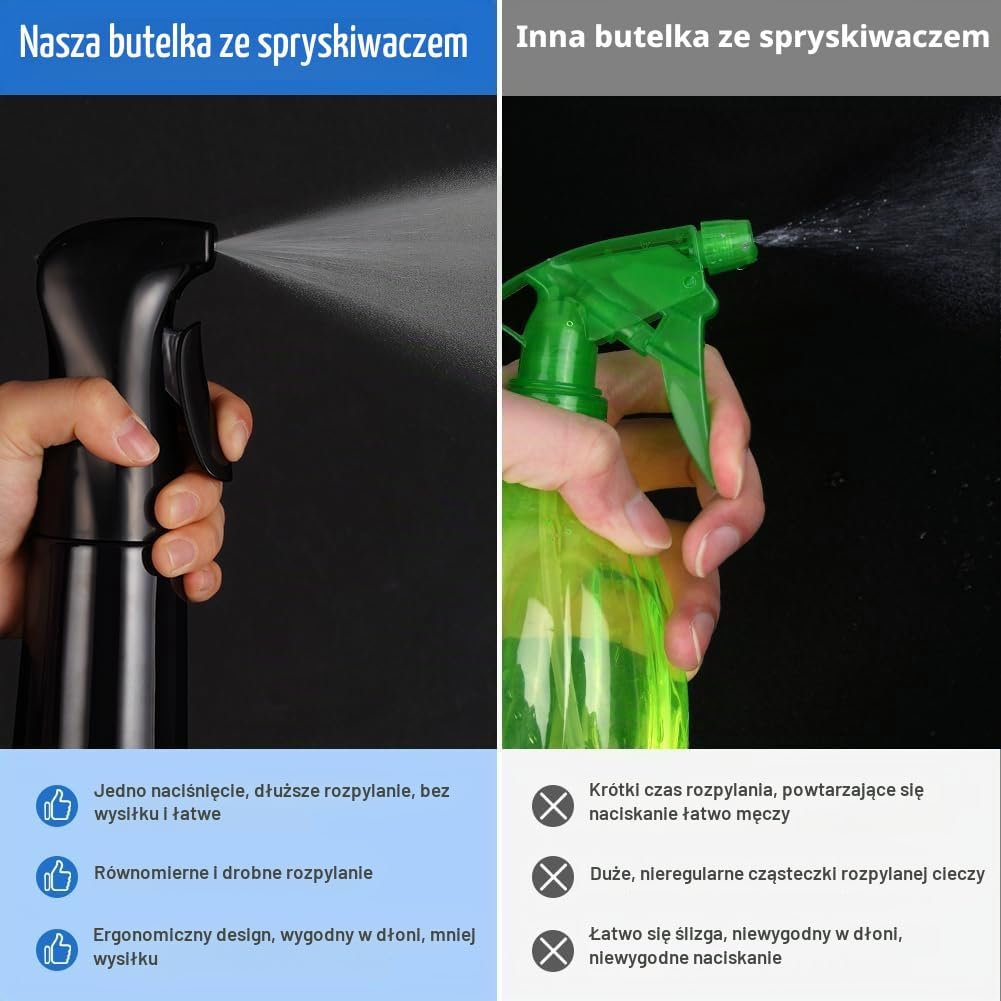 Detalle 2 de Beugo 5395945 – czarna butelka z atomizerem 200 ml, drobna mgiełka
