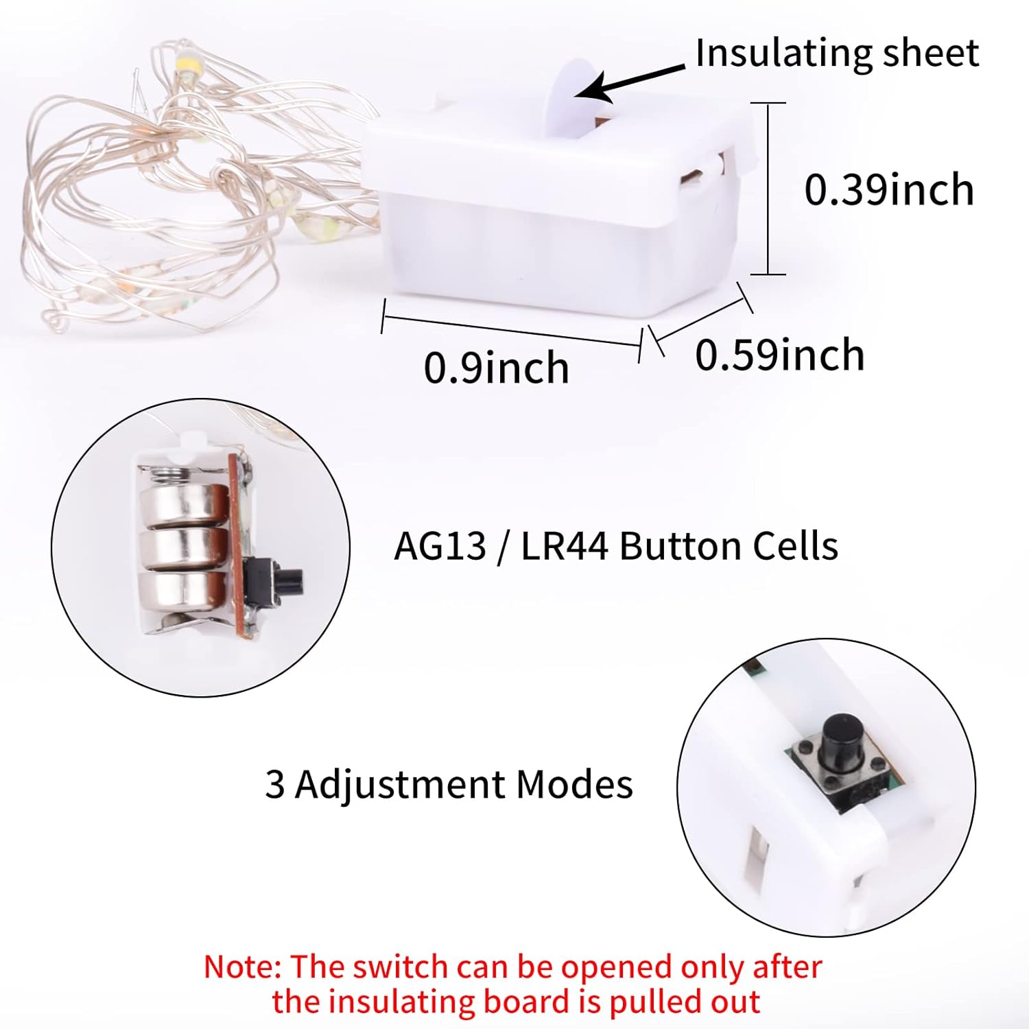 Thumbnail 1 de Melofo 10 Pack LED Fairy String Lights — 3M Battery Operated Copper Wire Lights
