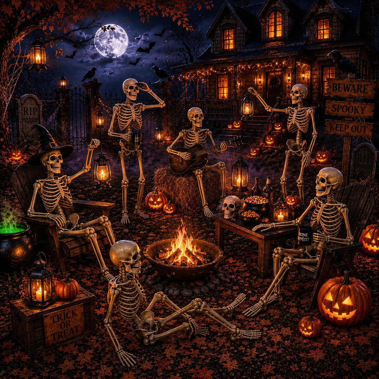 Detalle 2 de GCNBCNB 165-26 5.4-Foot Poseable Halloween Skeleton with Movable Joints