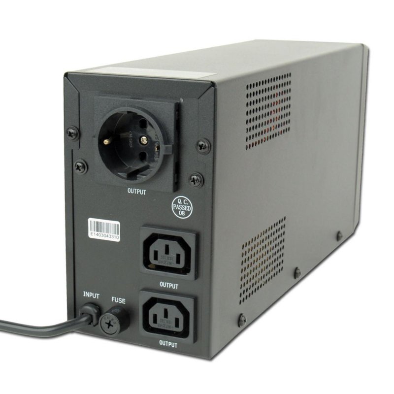 Detalle 2 de Sai Gembird 650VA: UPS con AVR y 20 minutos de autonomía (batería plomo-ácido) para PCs y equipos sensibles