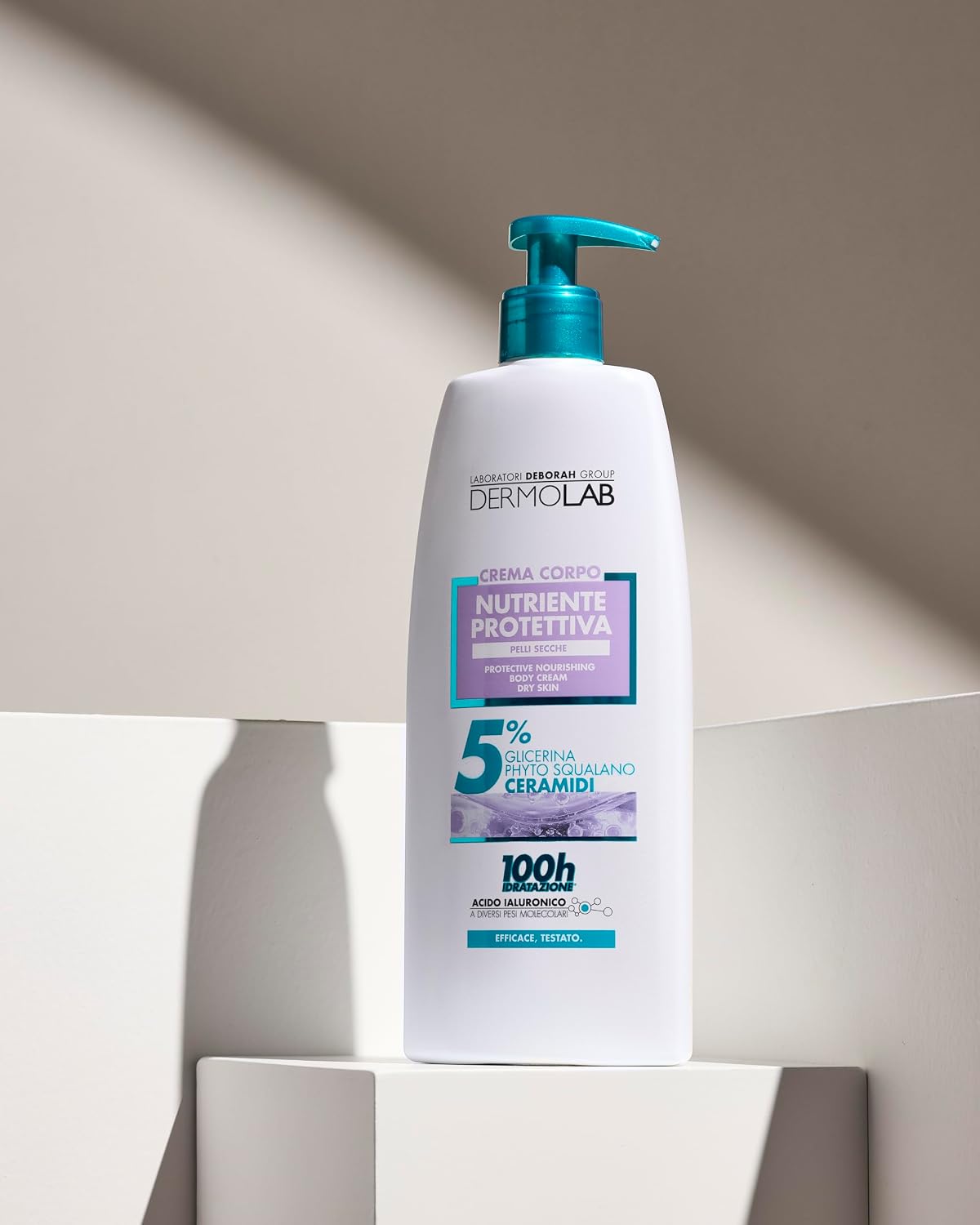 Detalle 2 de Dermolab Crema Corpo Ricca Nutriente e Protettiva 48H per Pelli Secche, 400 ml