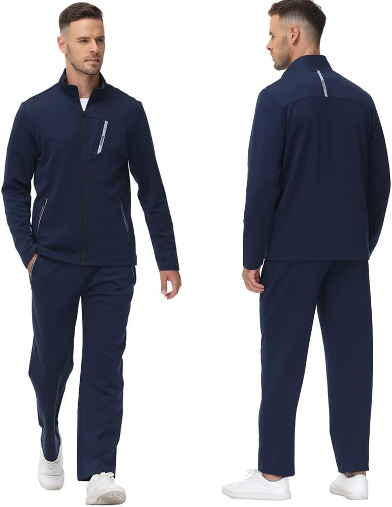 Detalle de MoFiz Men's Tracksuits Set Long Sleeve Causal Full Zip Running Sports Sweatsuit for Men – 2 Piece Outfit