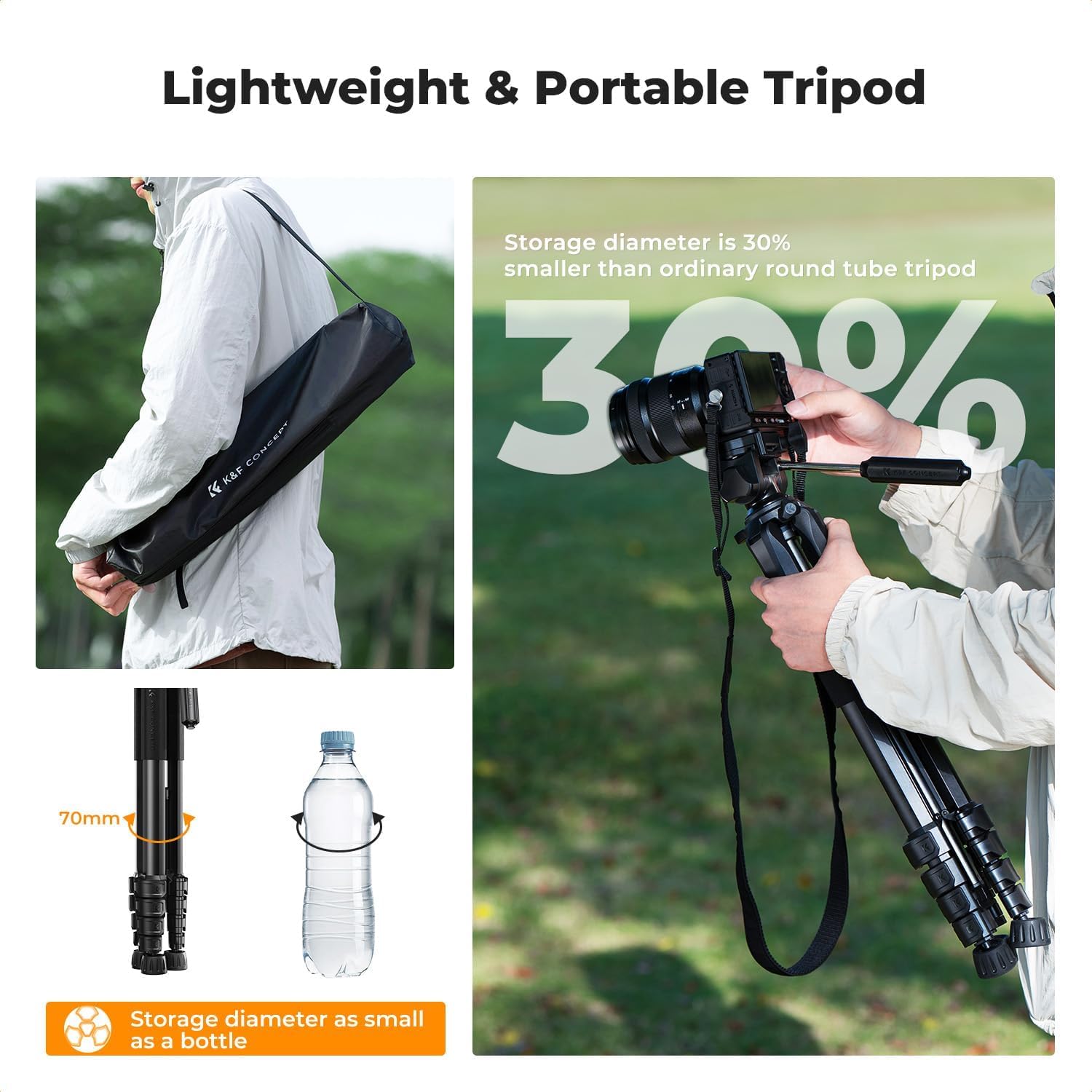 Detalle de K&F CONCEPT 75" Camera Tripod