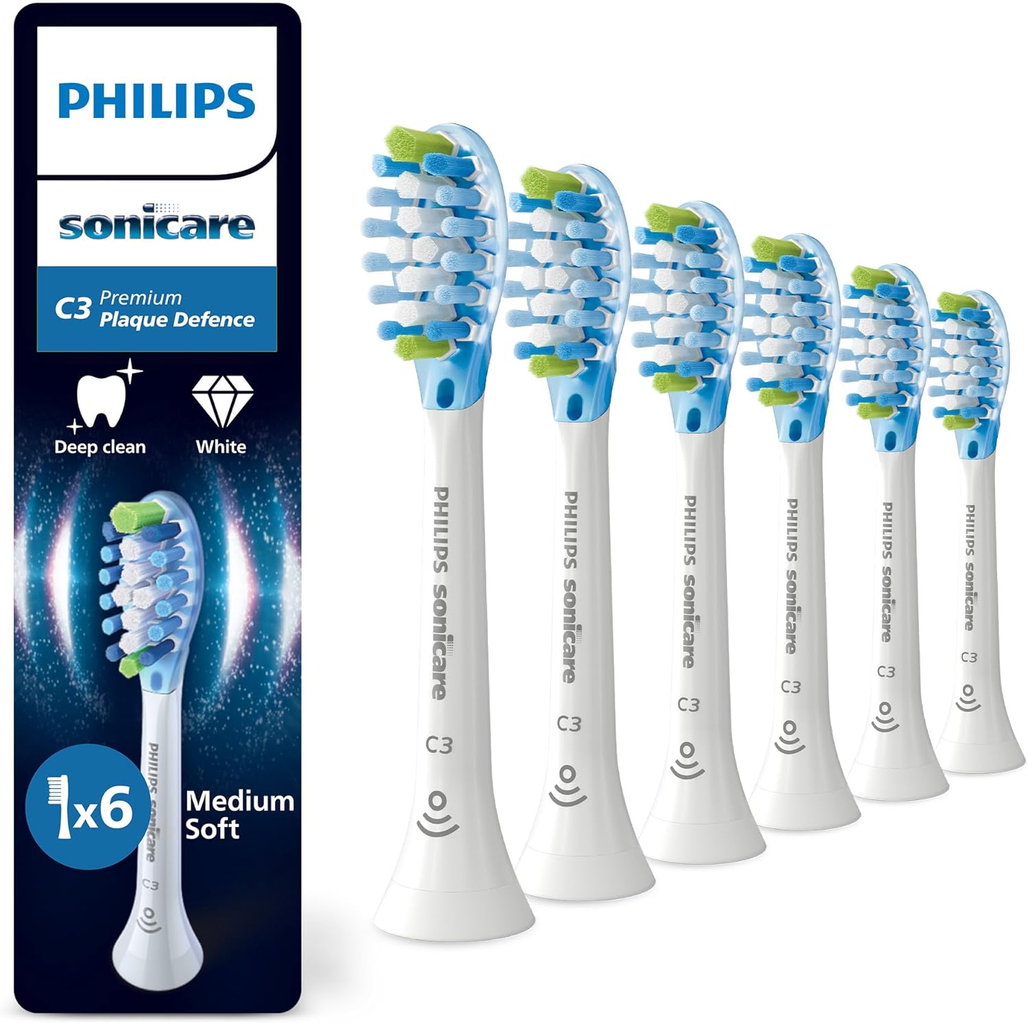 Detalle de PHILIPS Sonicare C3 Premium 6 testine 🪥