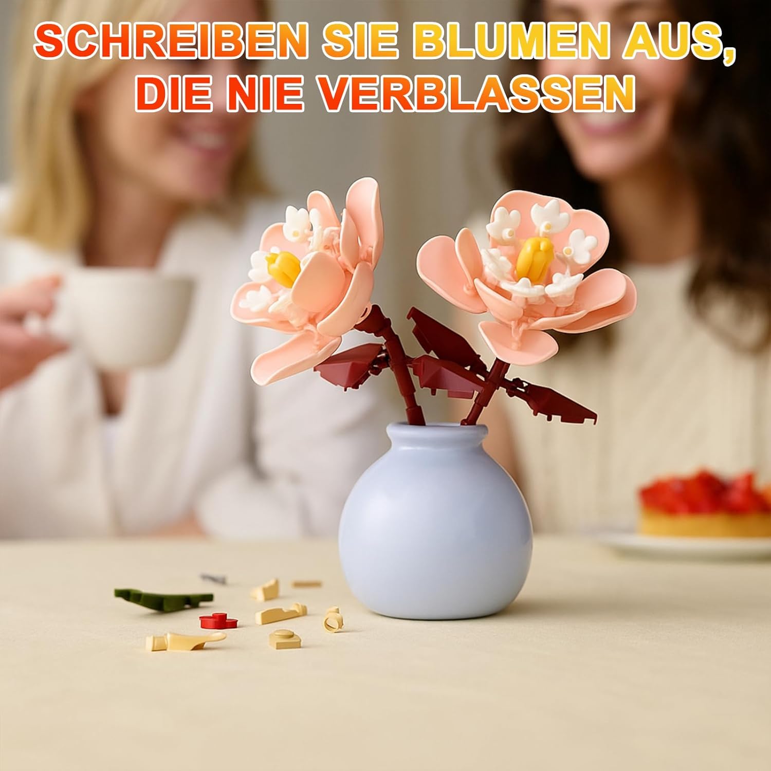 Detalle 2 de runpeak Klemmbausteine Blumen Set – Dekorative Bausteine für Zuhause