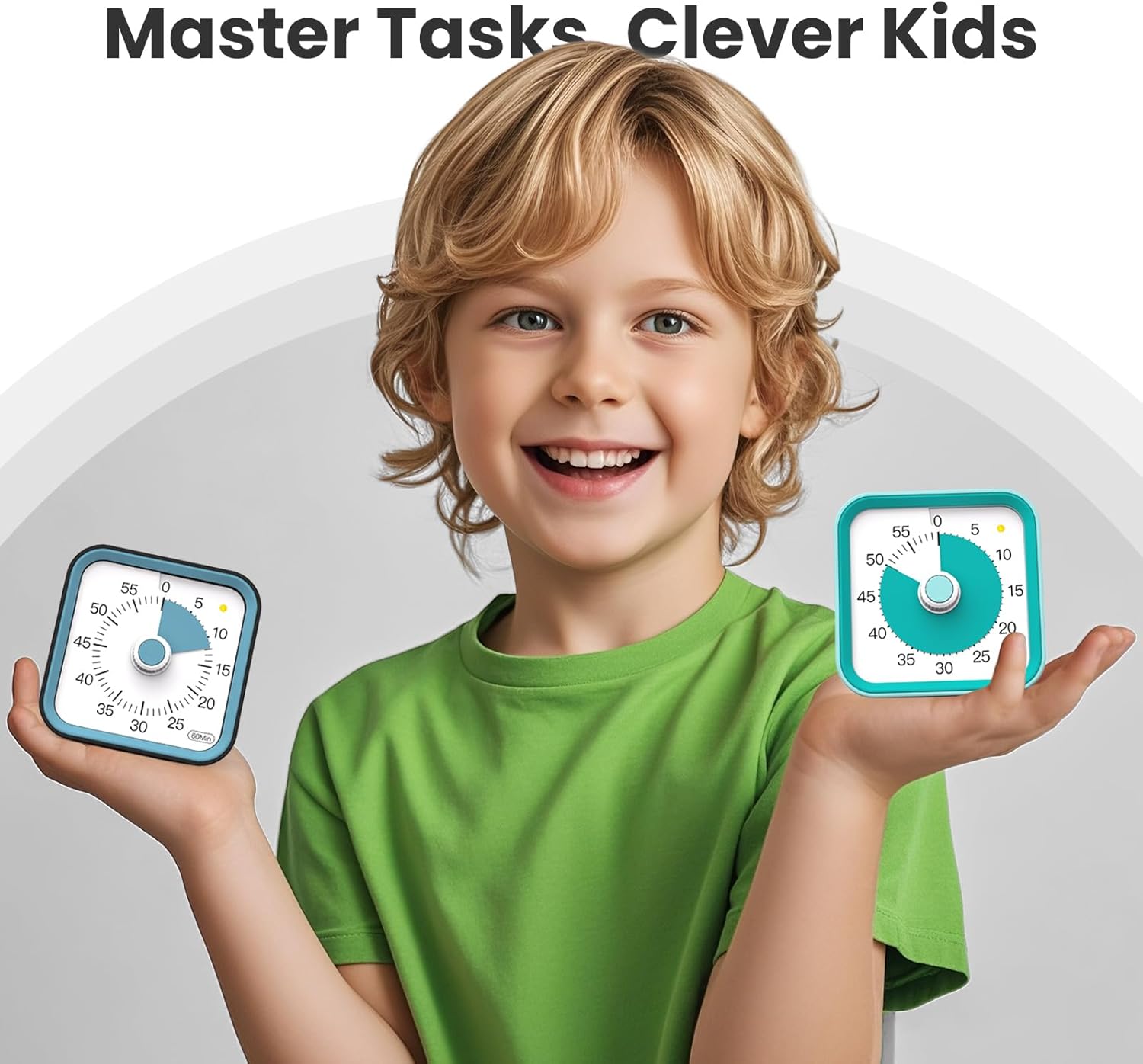 Detalle de InfPokid Timer visivo con funzione di pausa: timer contagioso per bambini e adulti, 60 minuti silenzioso