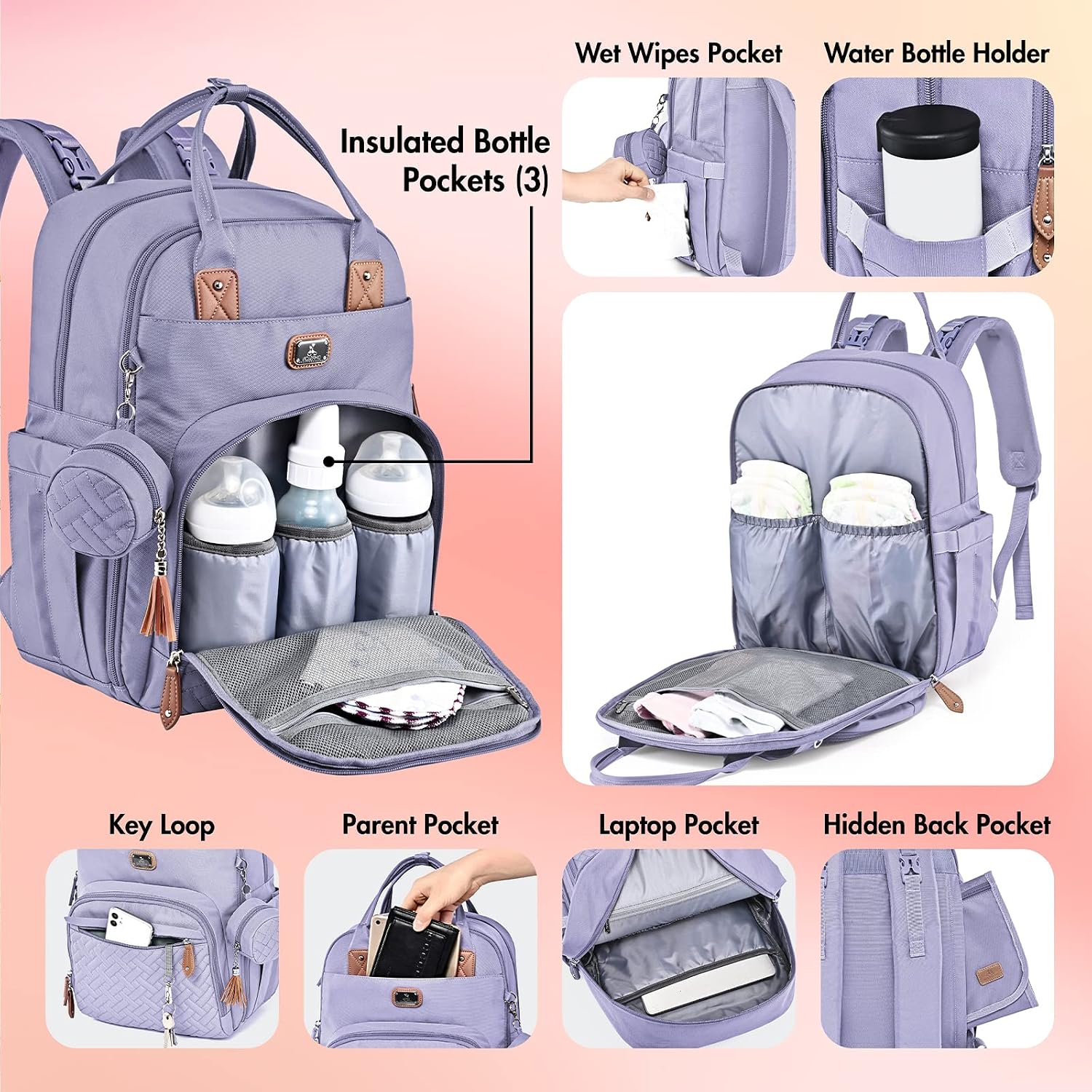 Thumbnail 5 de Dikaslon Wickeltasche Rucksack 42 x 20 x 30
