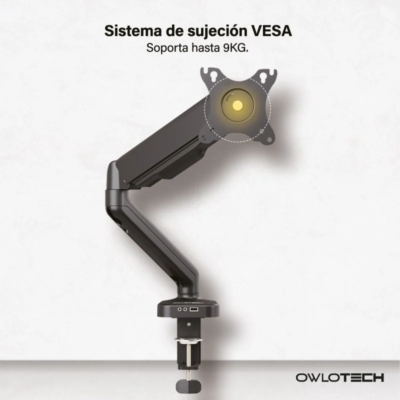 Detalle 2 de Owlotech Soporte 1 Monitor 17-32" USB HUB
