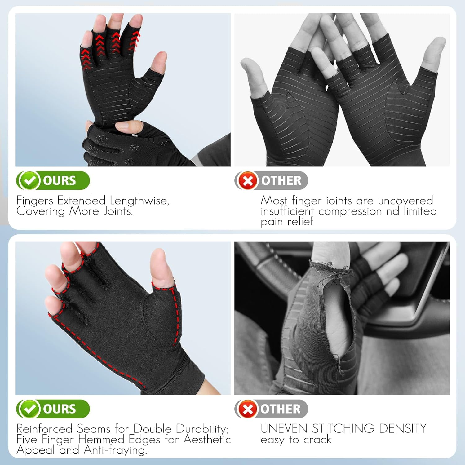 Thumbnail 3 de Donfri Arthritis compression gloves with silicone support