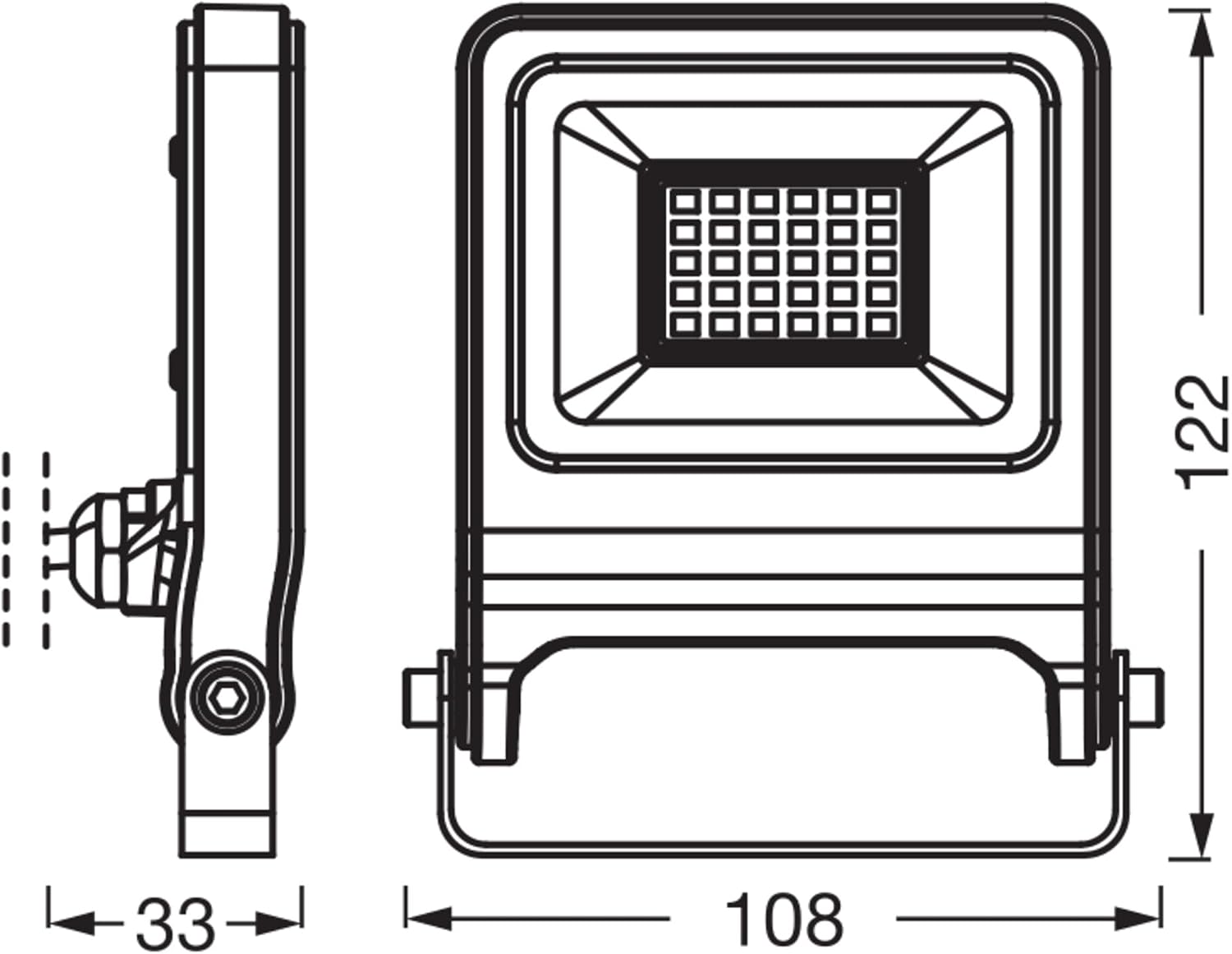 Detalle de Osram ENDURA Flood Cool White PCR – projecteur compact en aluminium recyclé