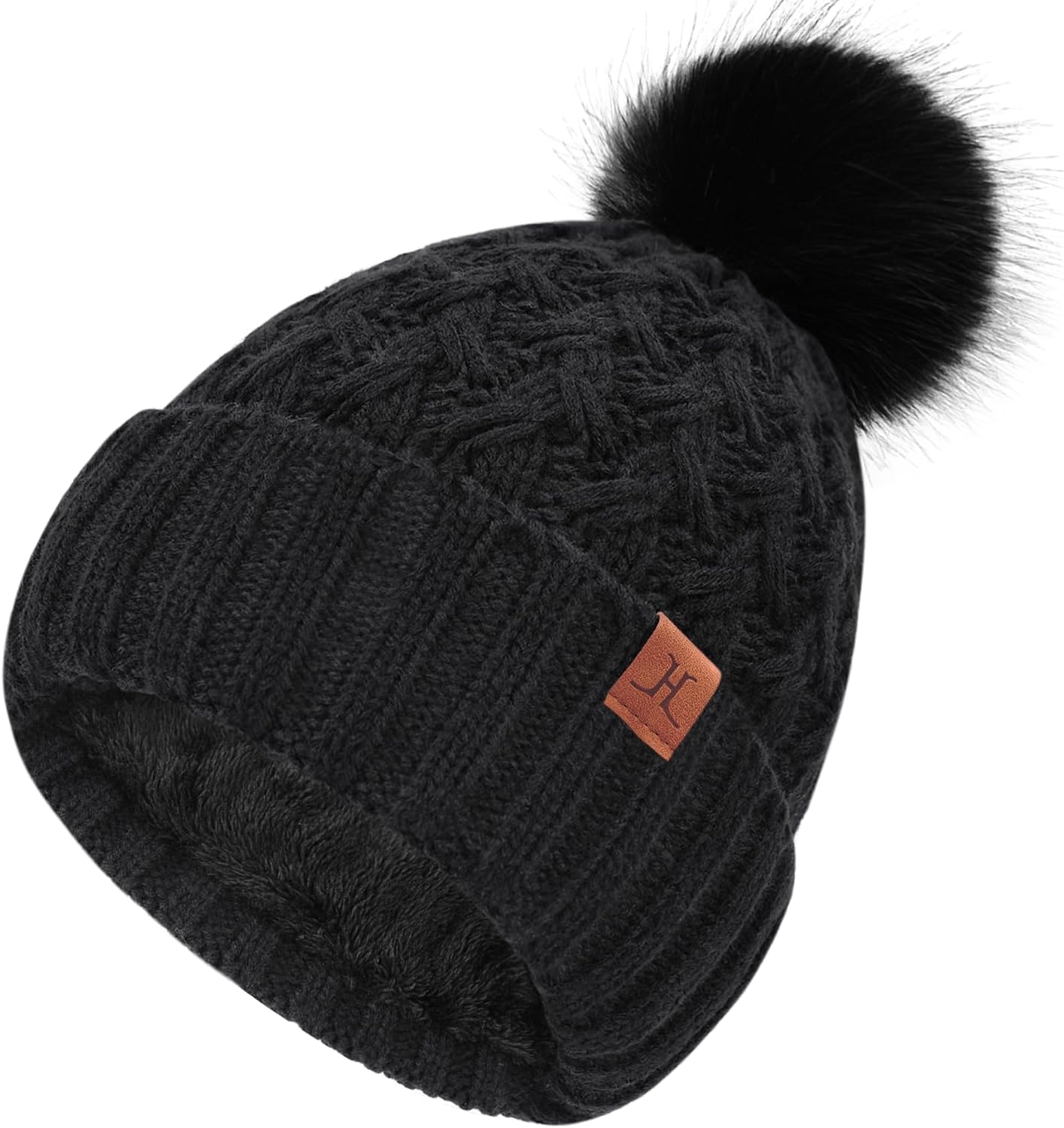 Detalle de Bequemer Laden Bonnet d'hiver Pompon 23cm đ