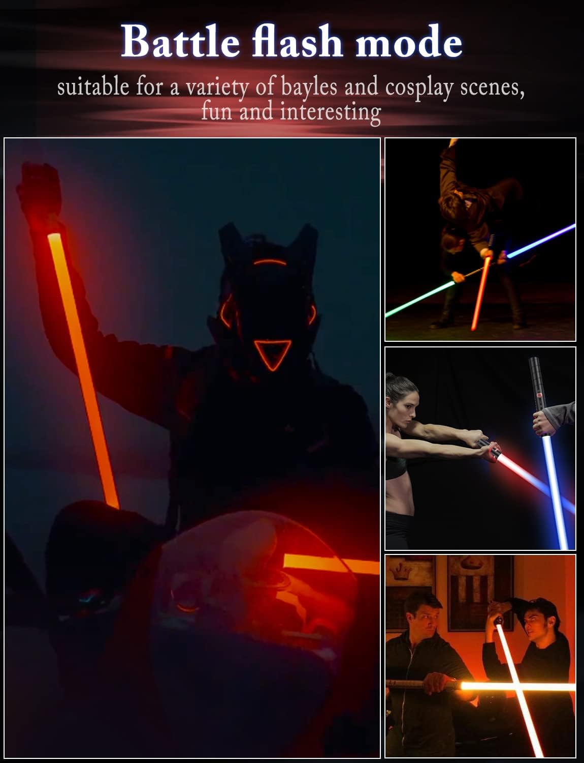 Thumbnail 3 de jvmusaber Dueling Lightsaber for Kids & Adults with 20 RGB Colors, USB Rechargeable Metal Hilt